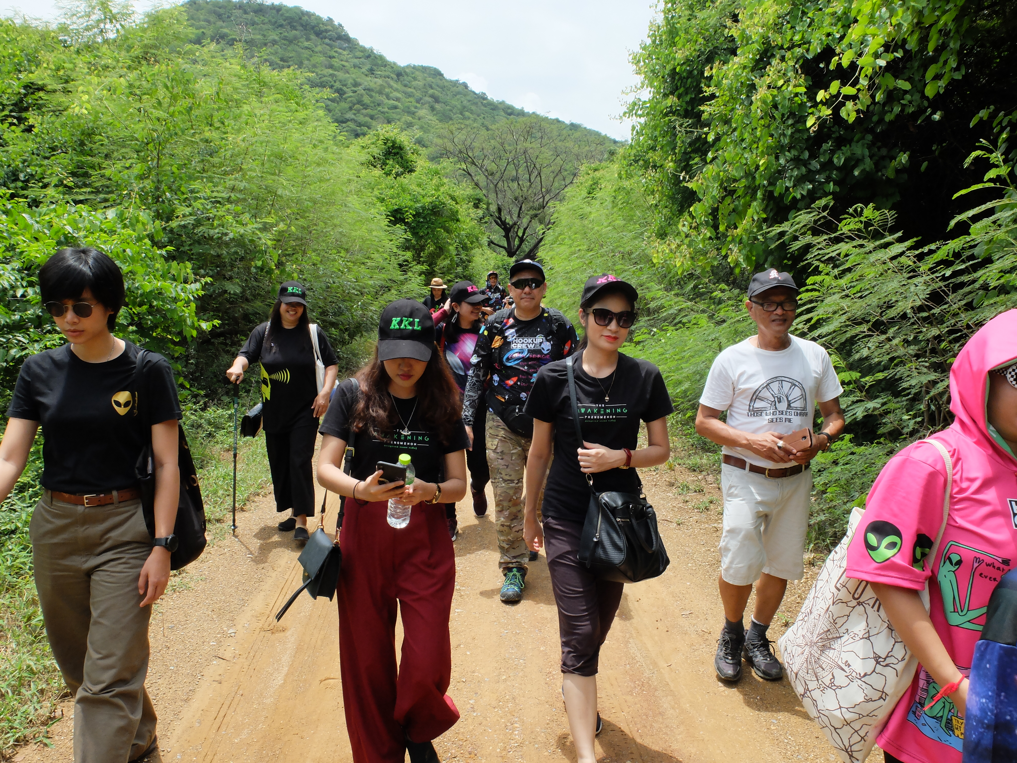 Walking up to the peak of Khao Kala mountain.