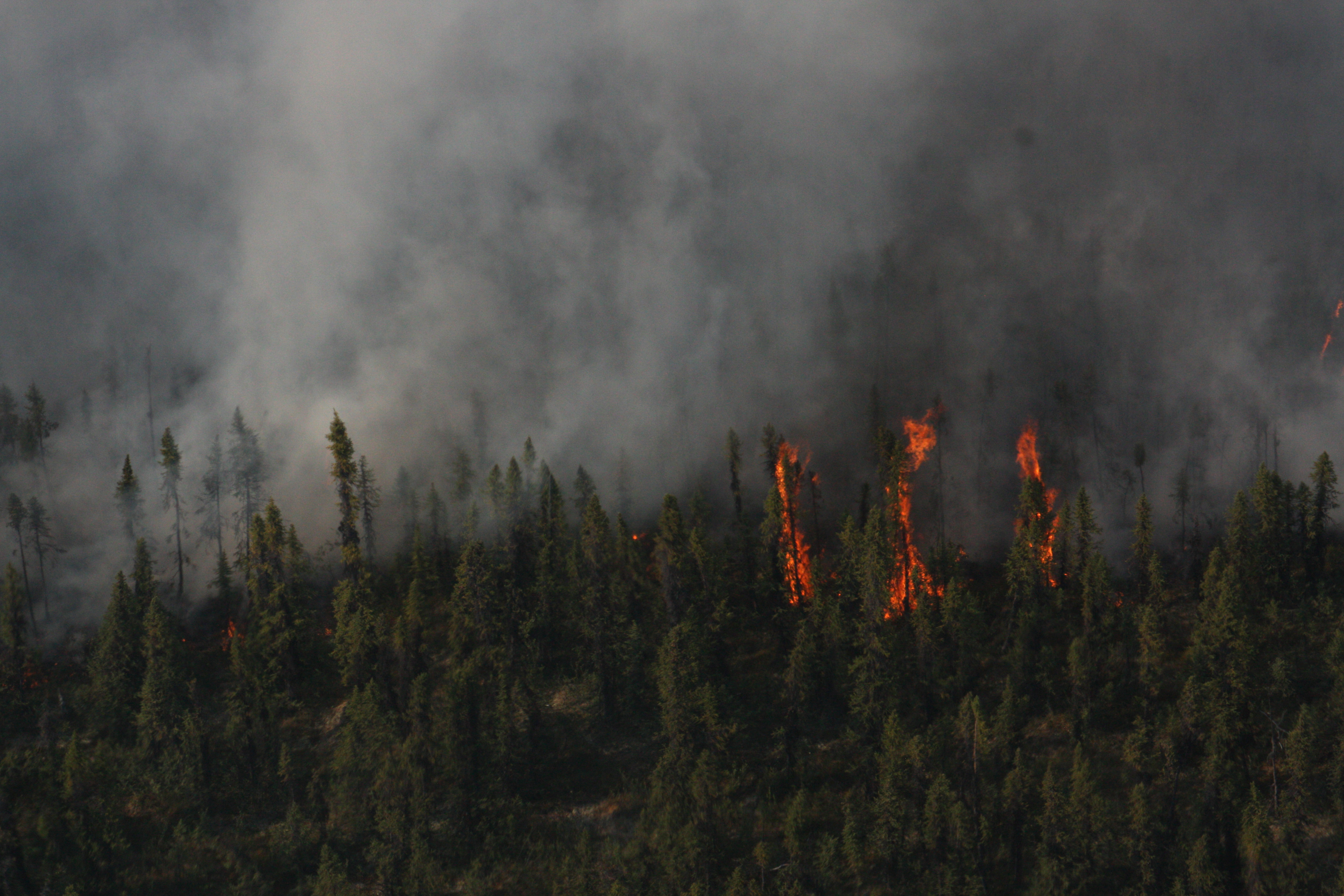 One of 28 wildfires in July 2017.