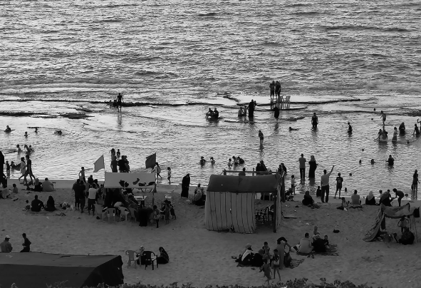 locals play on the gaza beach