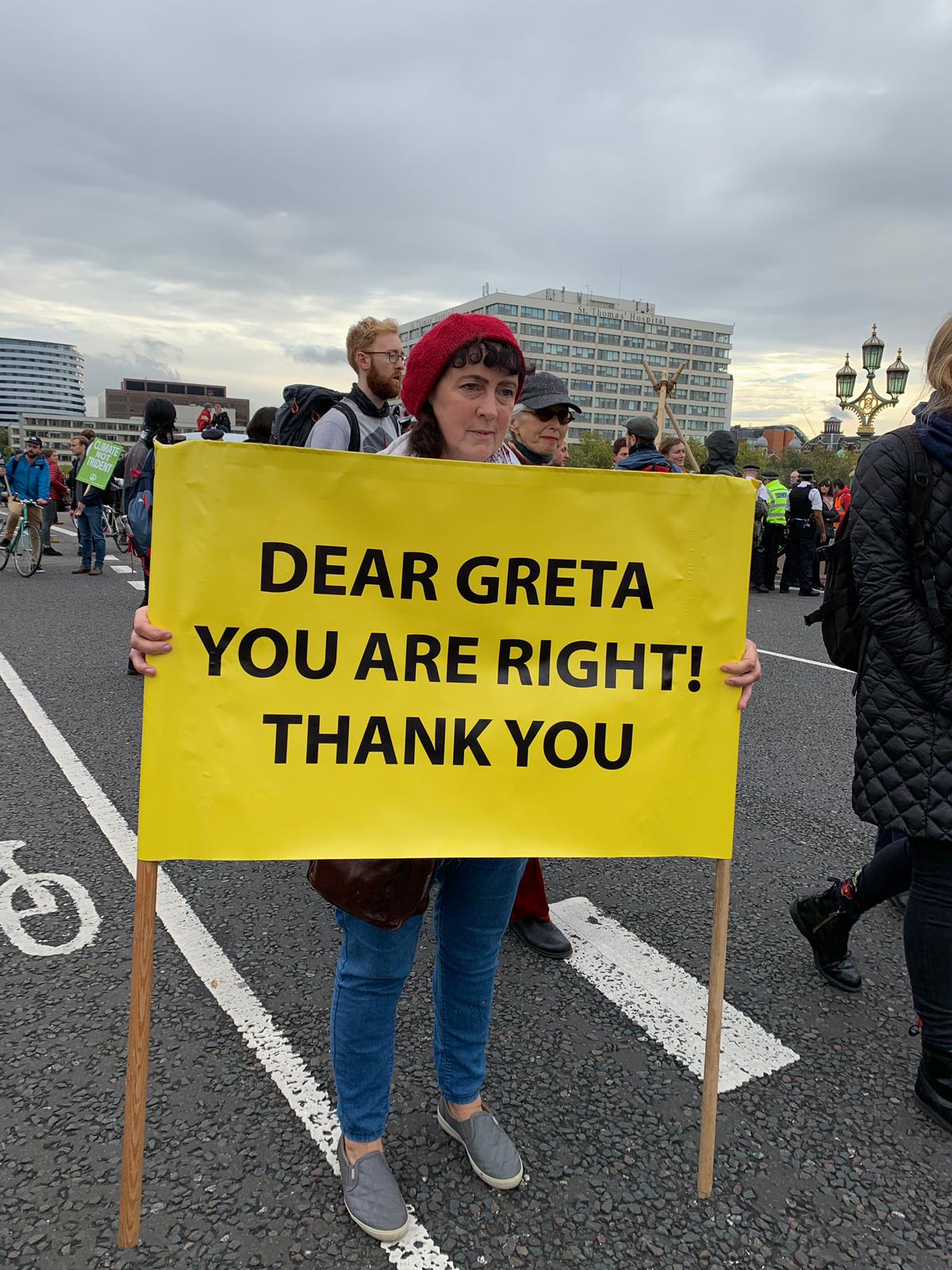 London XR protest sign