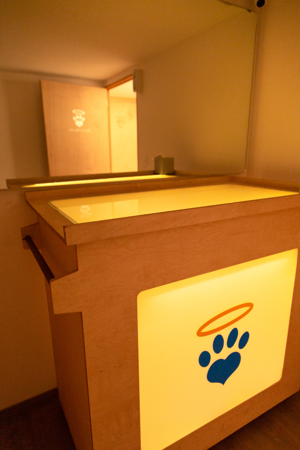 La sala del último adiós de Pets in heaven.