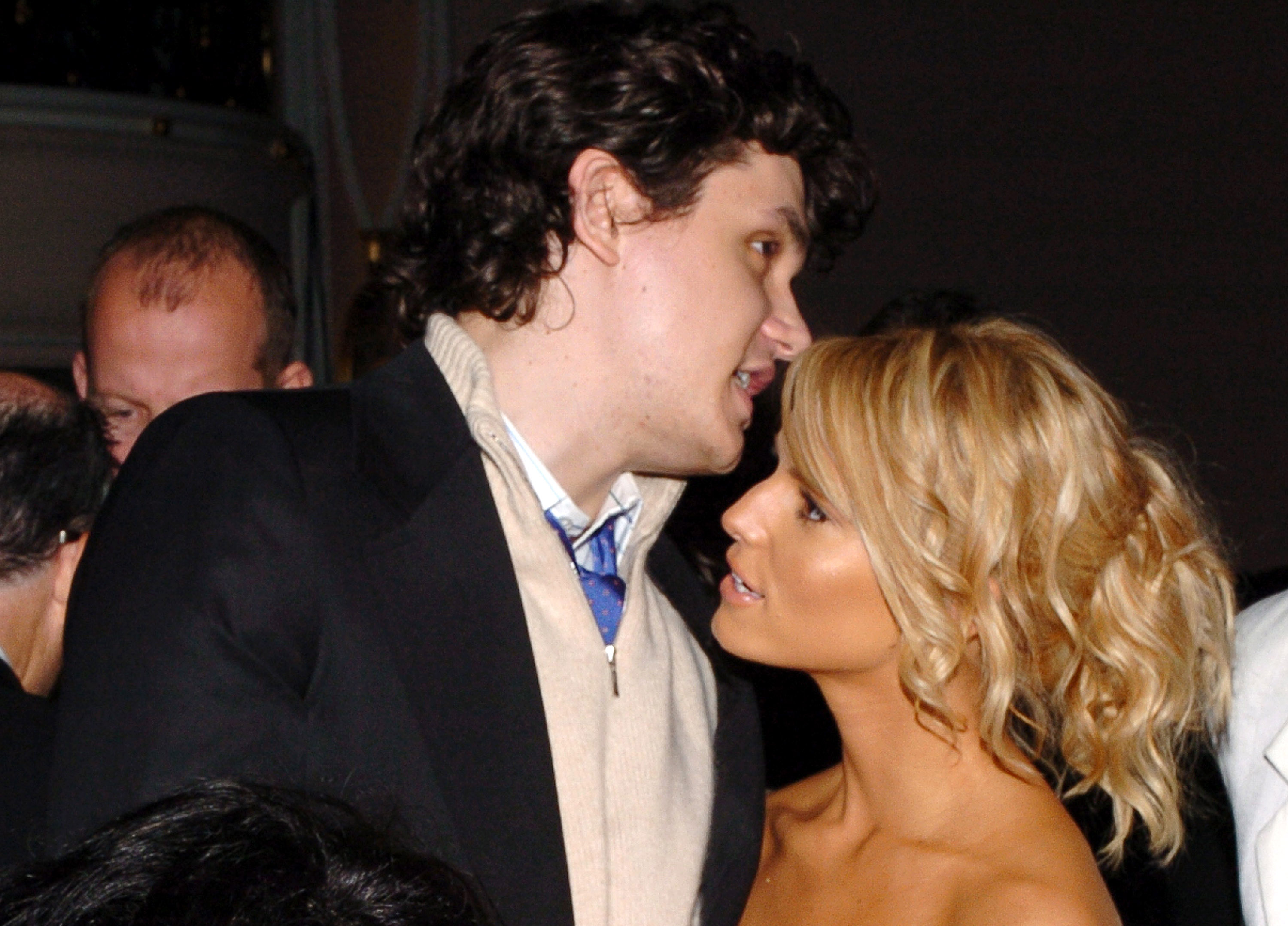 John Mayer and Jessica Simpson at a Grammy's party