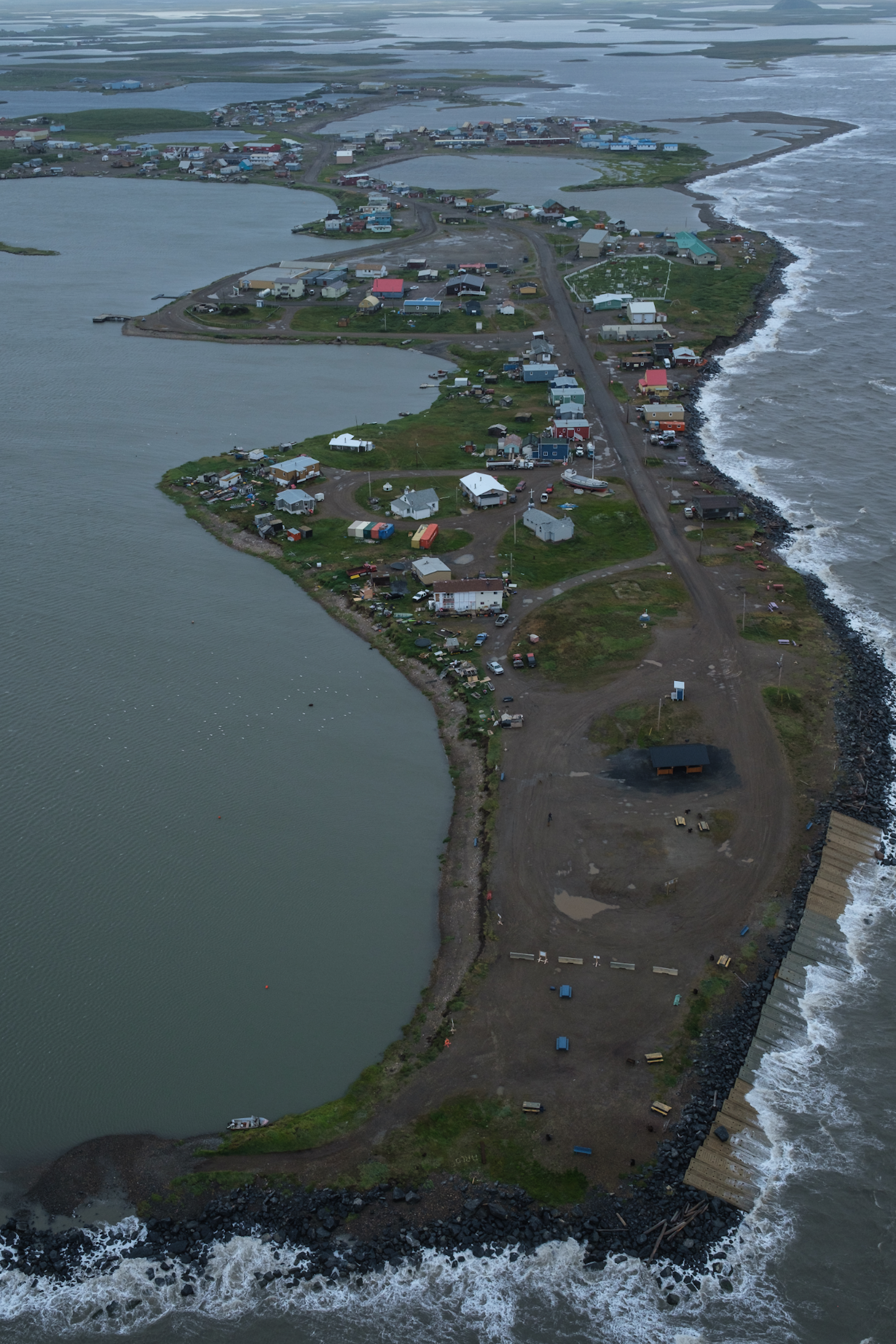 The Point, an area at the end of Tuktoyaktuk’s scenic Beaufort Drive.