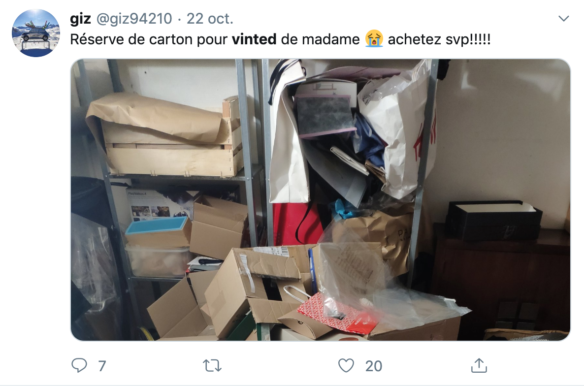 Carton vinted twitter