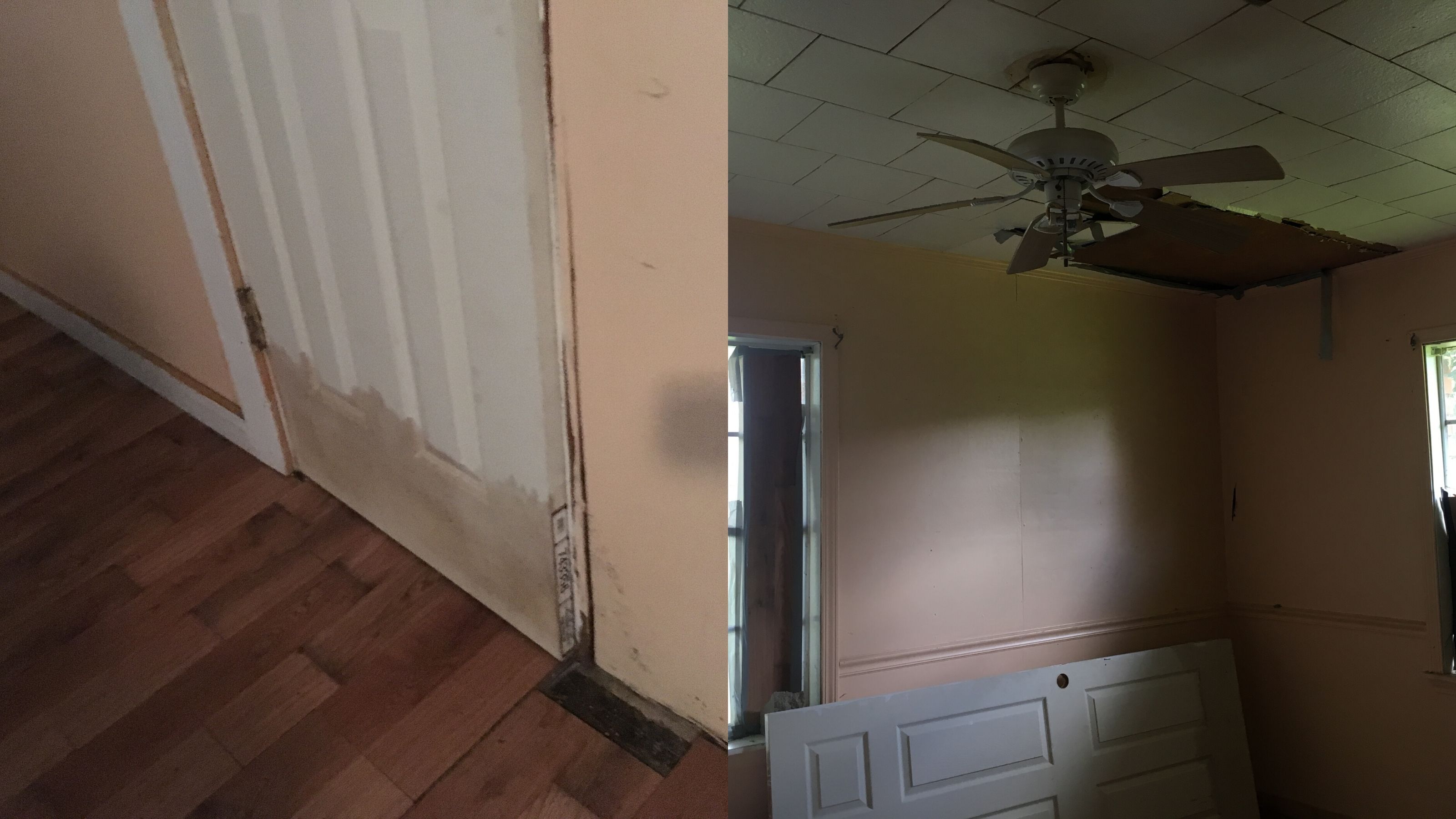 A Pecan Acres home, damaged by the floods of 2016 and 2017. Photo by the author