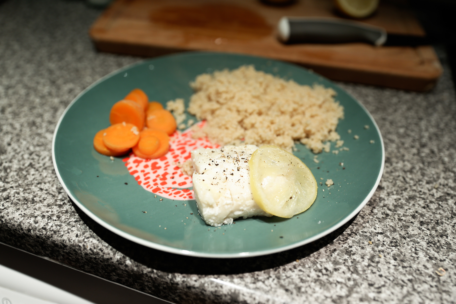 Cod and carrots dinner