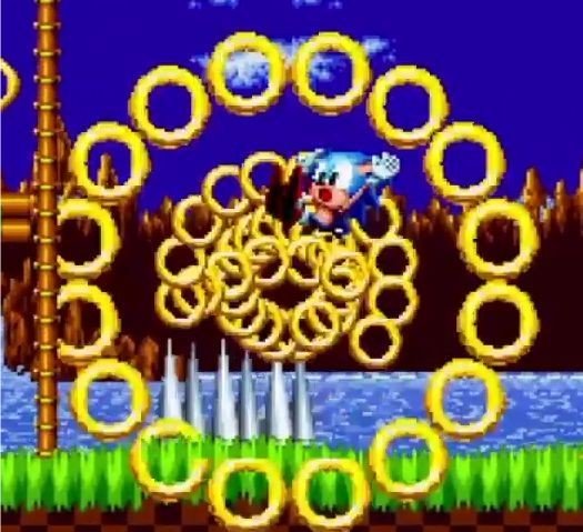 Sonic collects rings not coins, Trammel....