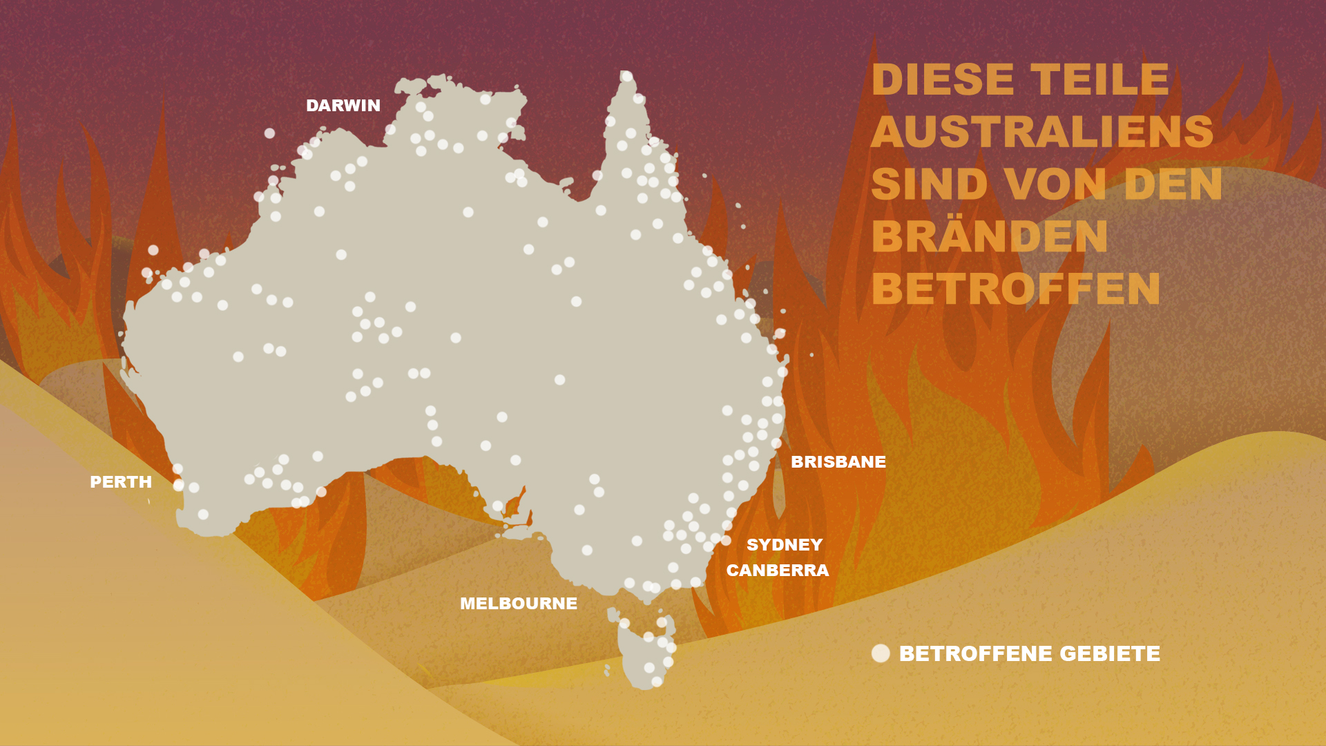 Diese Teile Australiens sind von den Bränden betroffen