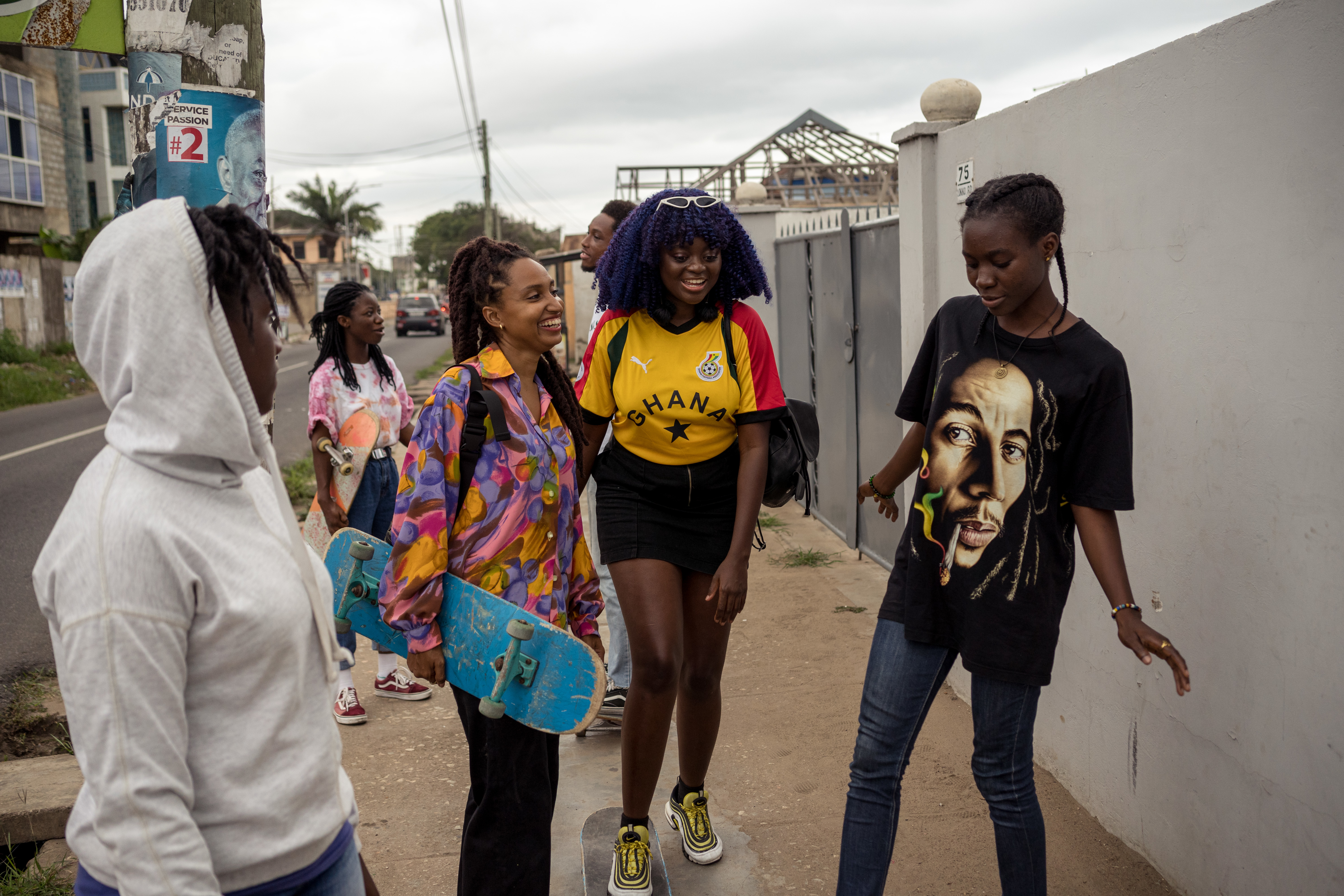Skate Gal Club members Ghana gender equality #Metoo