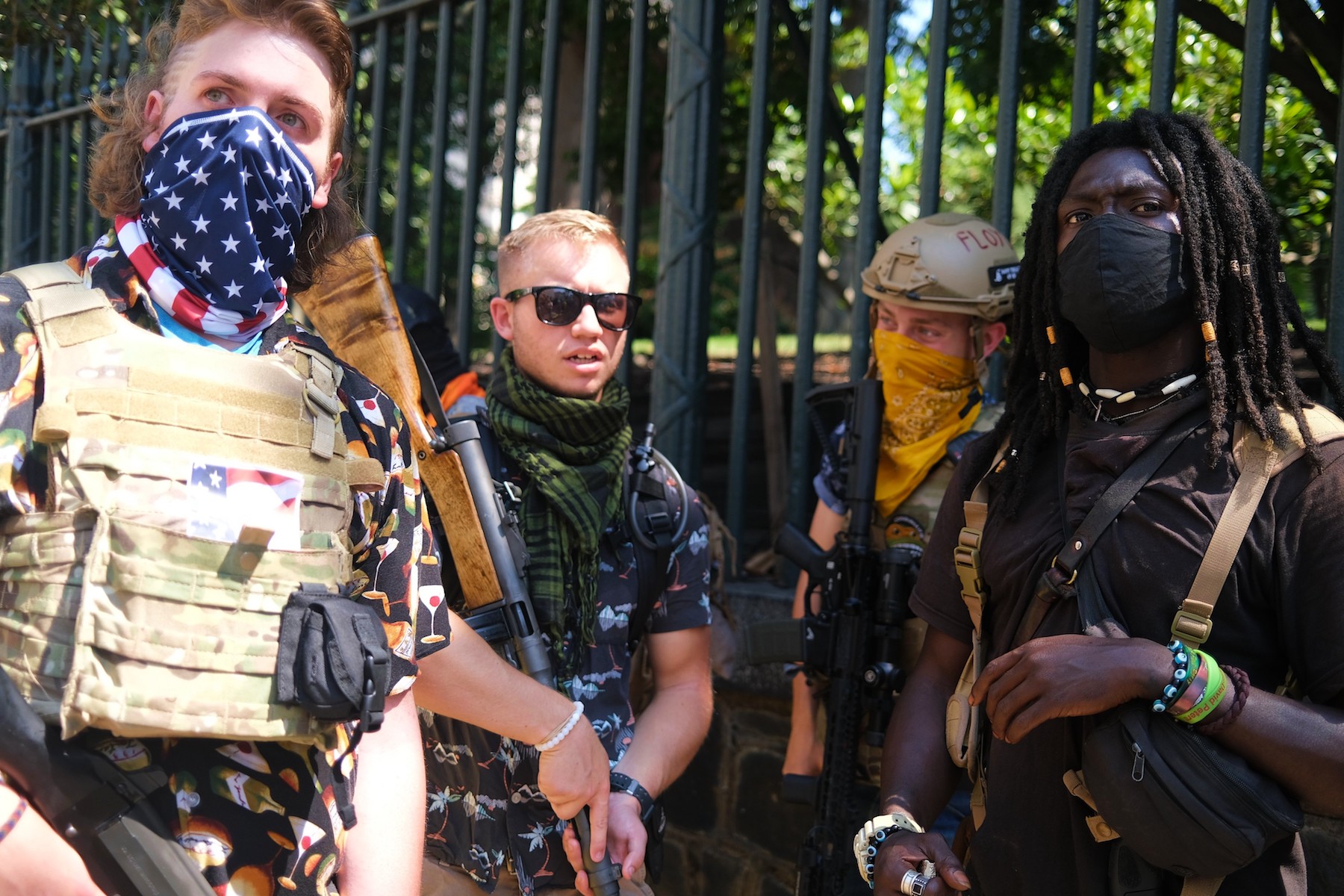 Some members of a local armed Black Lives Matter group showed up at Mike Dunn's July 4 rally, including Von Sante. He liked what Dunn had to say at the event, but said he'd had bad experiences with Boogaloo Bois in the past. 