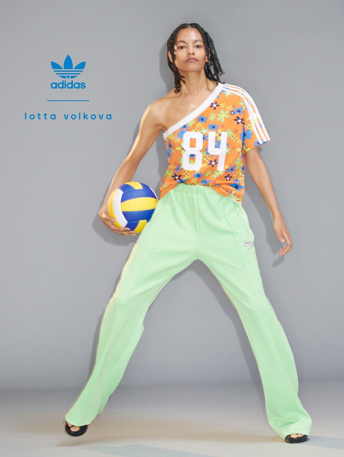 パステルオリーブ Adidas Lotta Volkova トラックパンツ xs