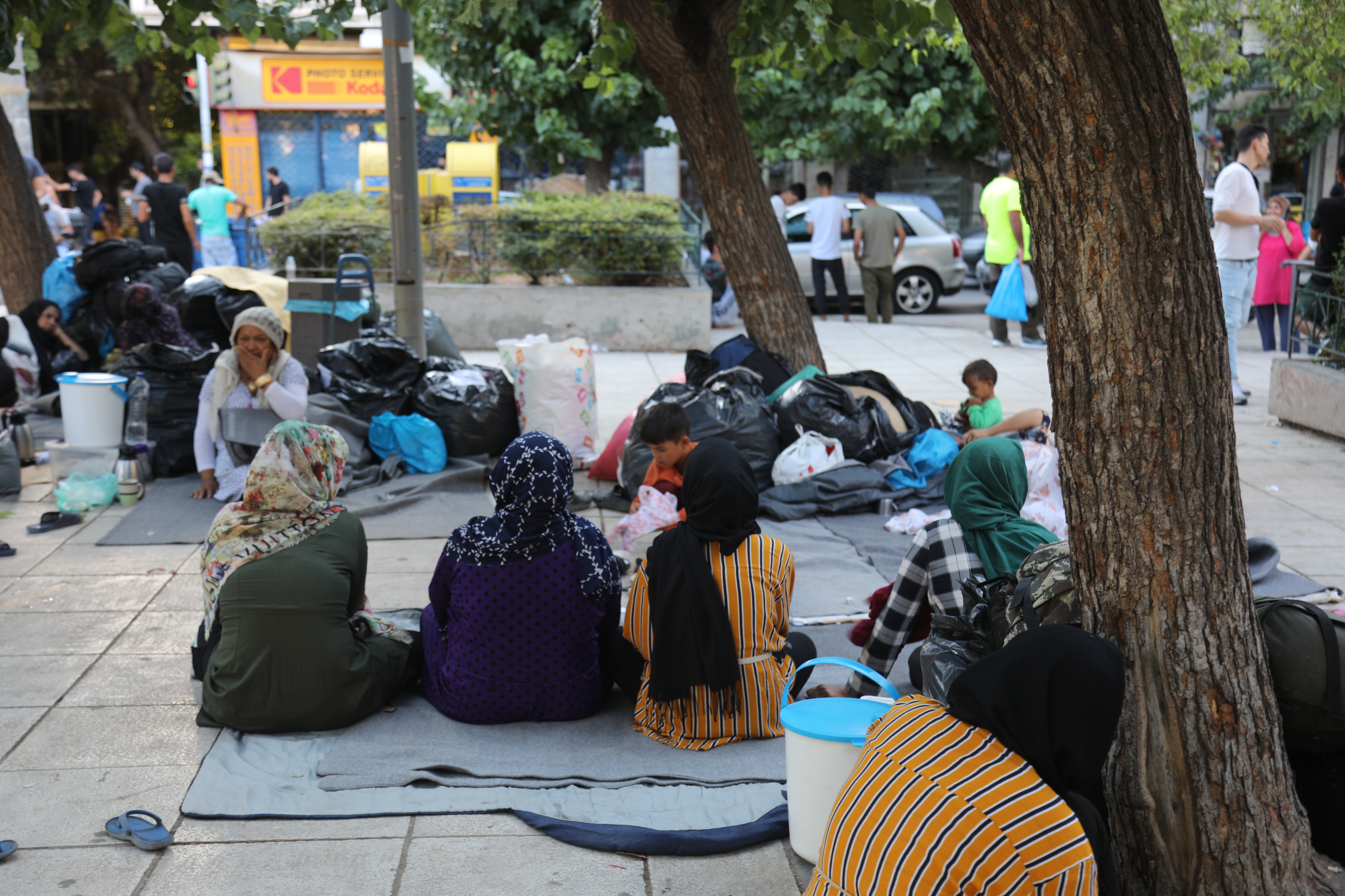 Homeless refugees in Victoria Square