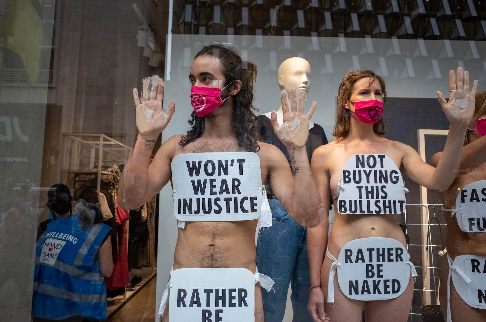 Extinction Rebellion activists hold NUDE protest to expose 