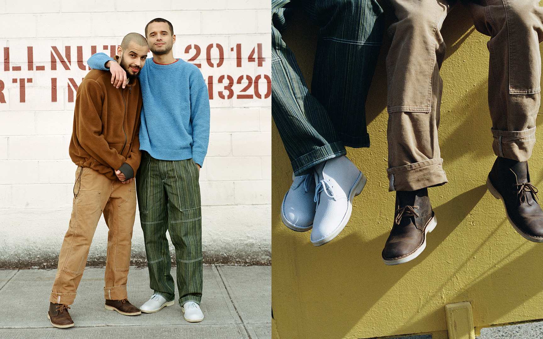 clarks desert boots on feet