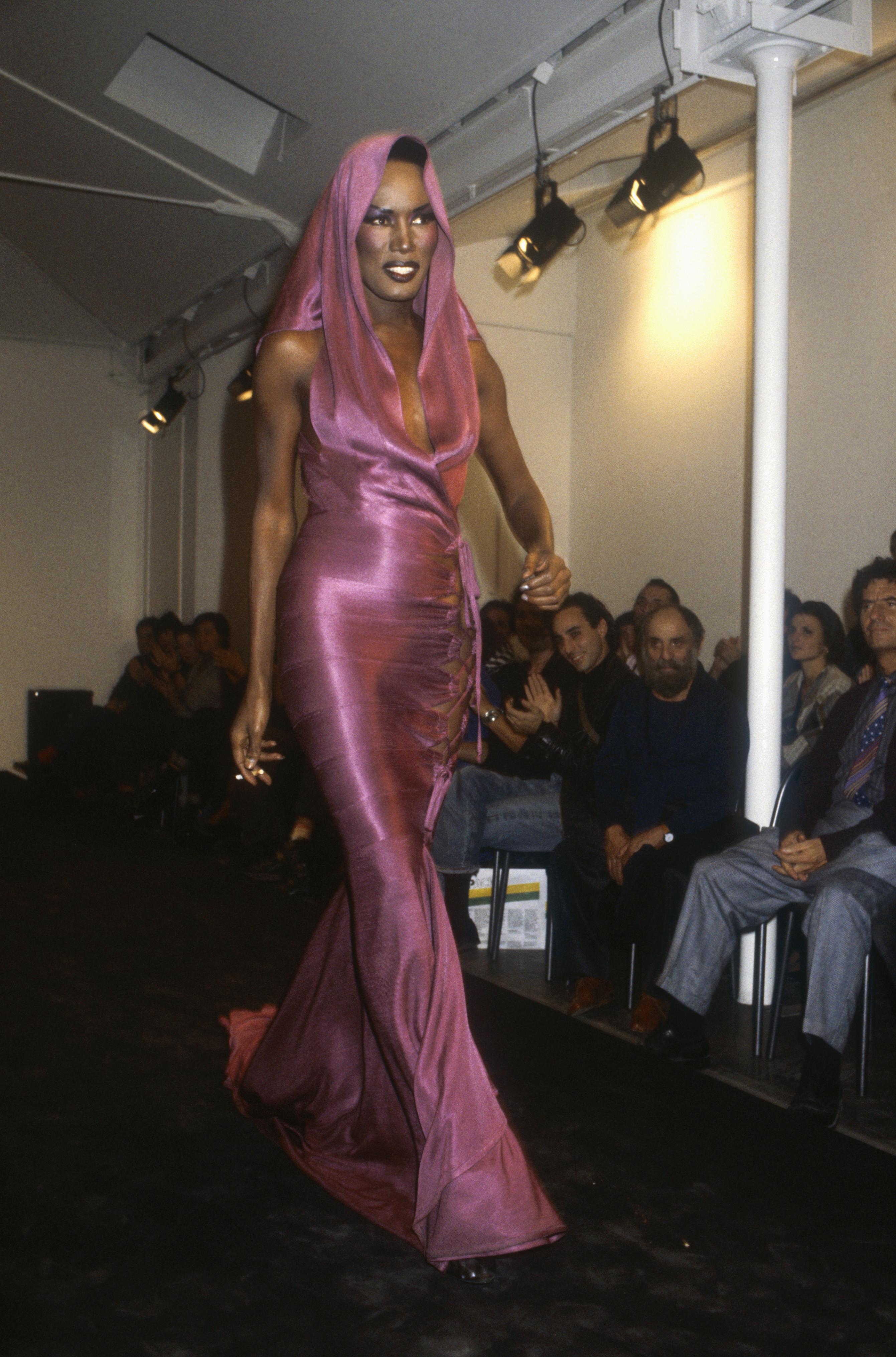 grace jones on the runway