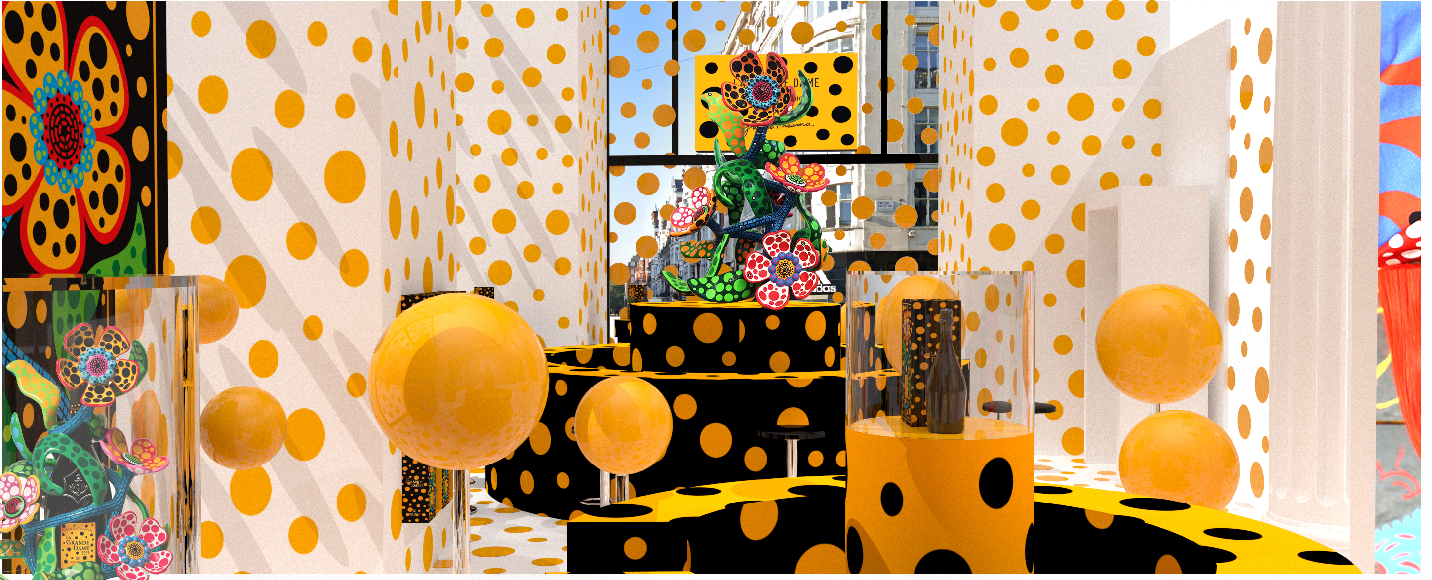 Yayoi Kusama Selfridges Window Takeover