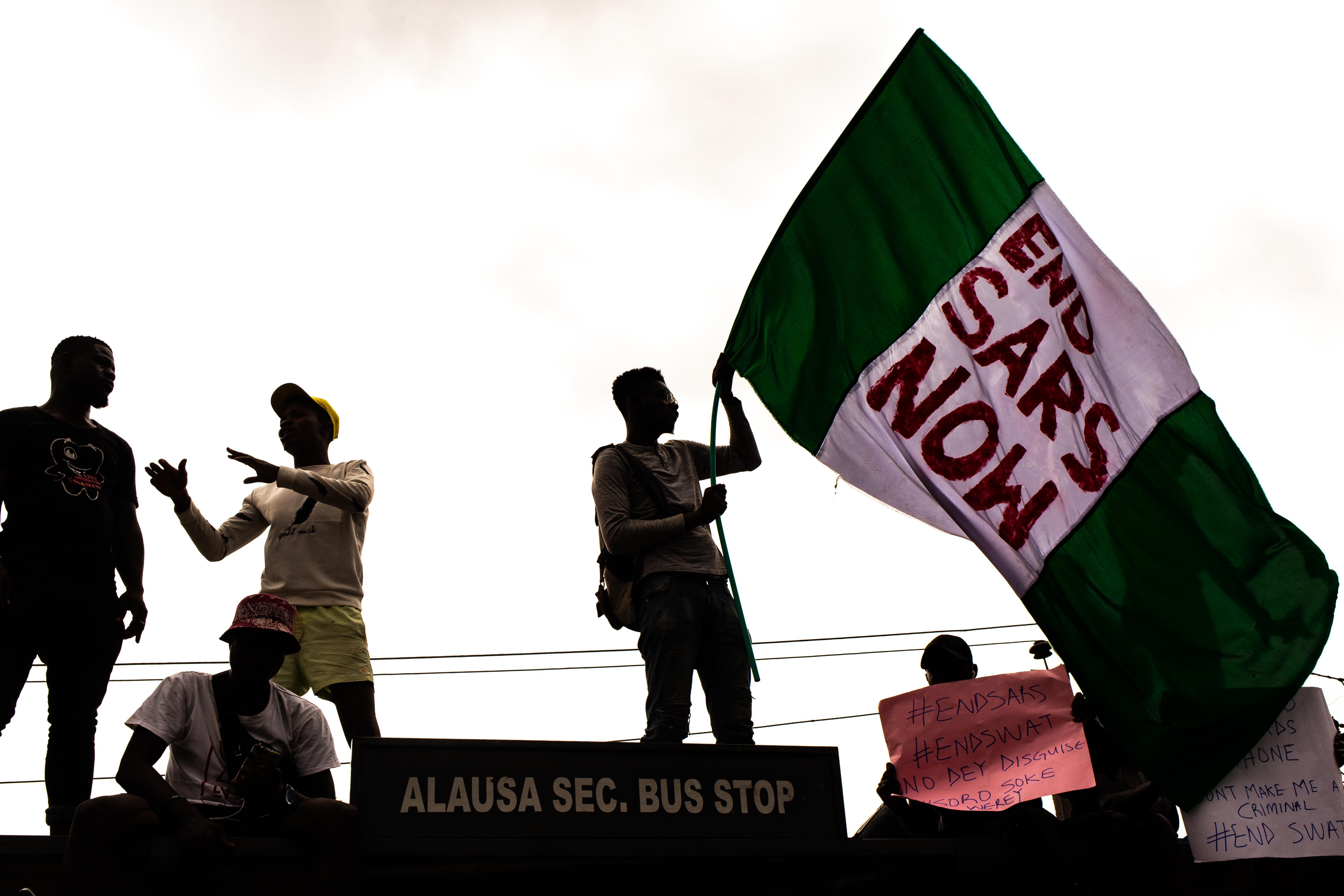 Protestors in Nigeria 
