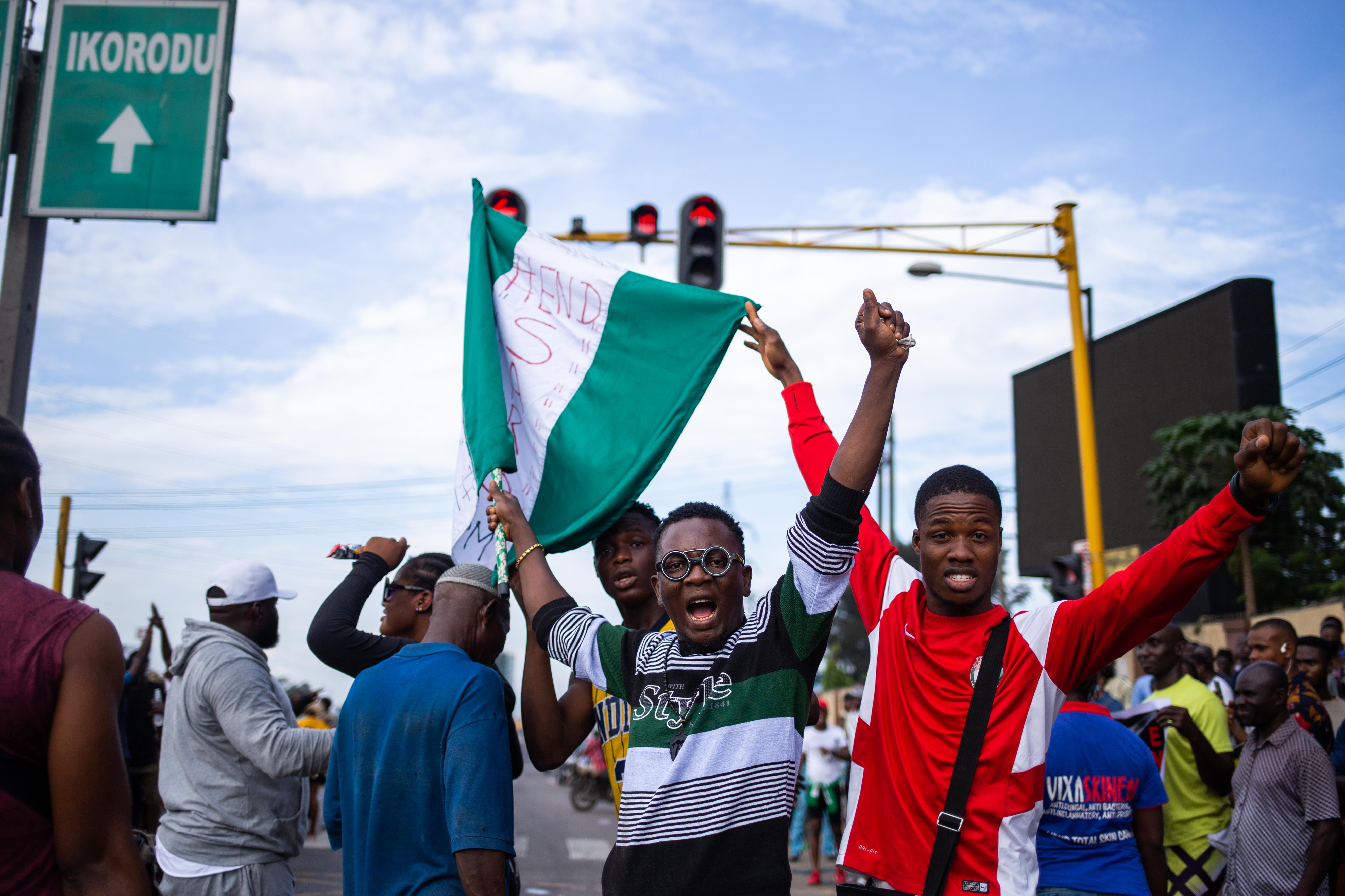 Protestors in Nigeria 