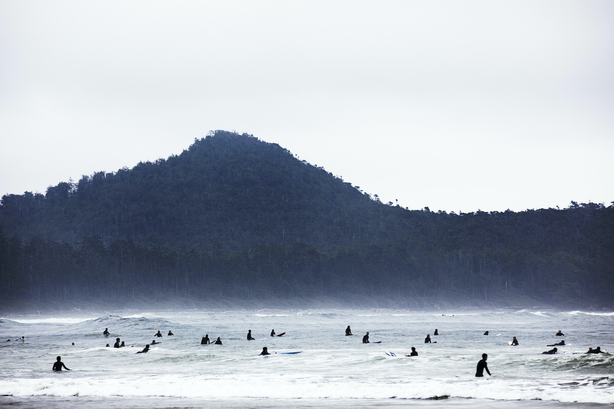 Visitors flock to Chesterman Beach in Tofino to surf