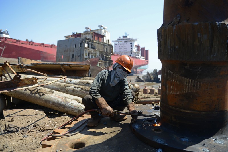 Alang ship breaking yard in Gujarat India