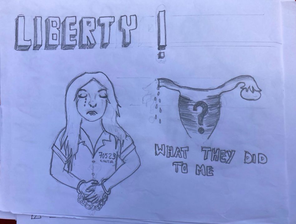 Artwork by women detained at the Irwin County Detention Center. (Credit Georgia Latino Alliance for Human Rights)