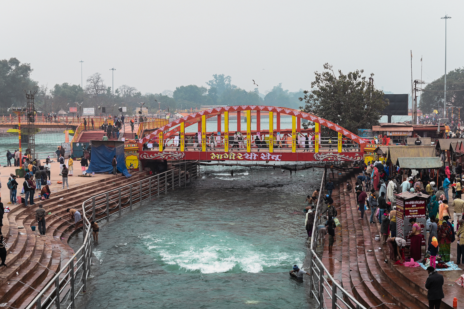 hindu religious festival kumbh mela being celebrated in haridwar