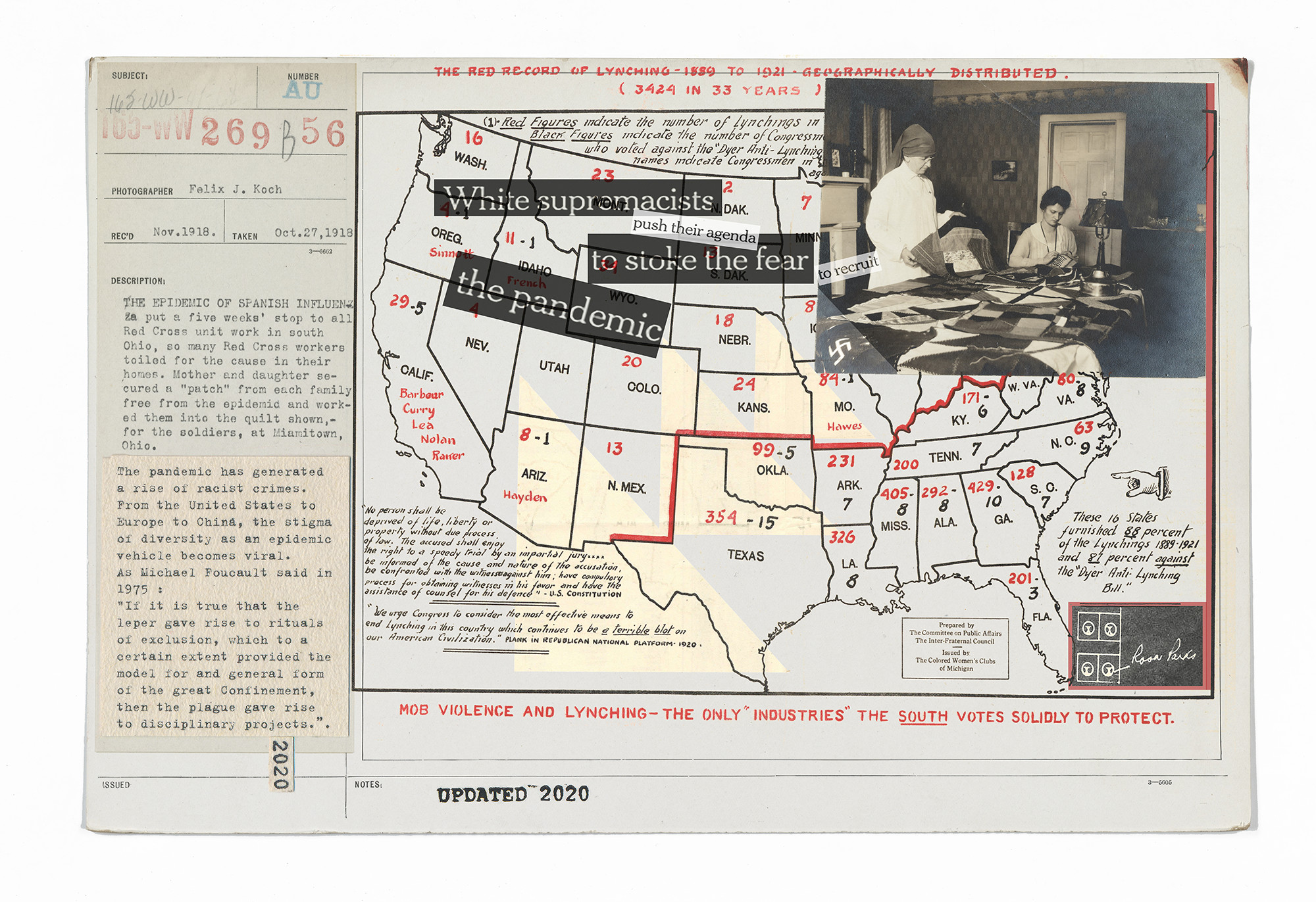 america white trash pandemic postcards nicola bertasi