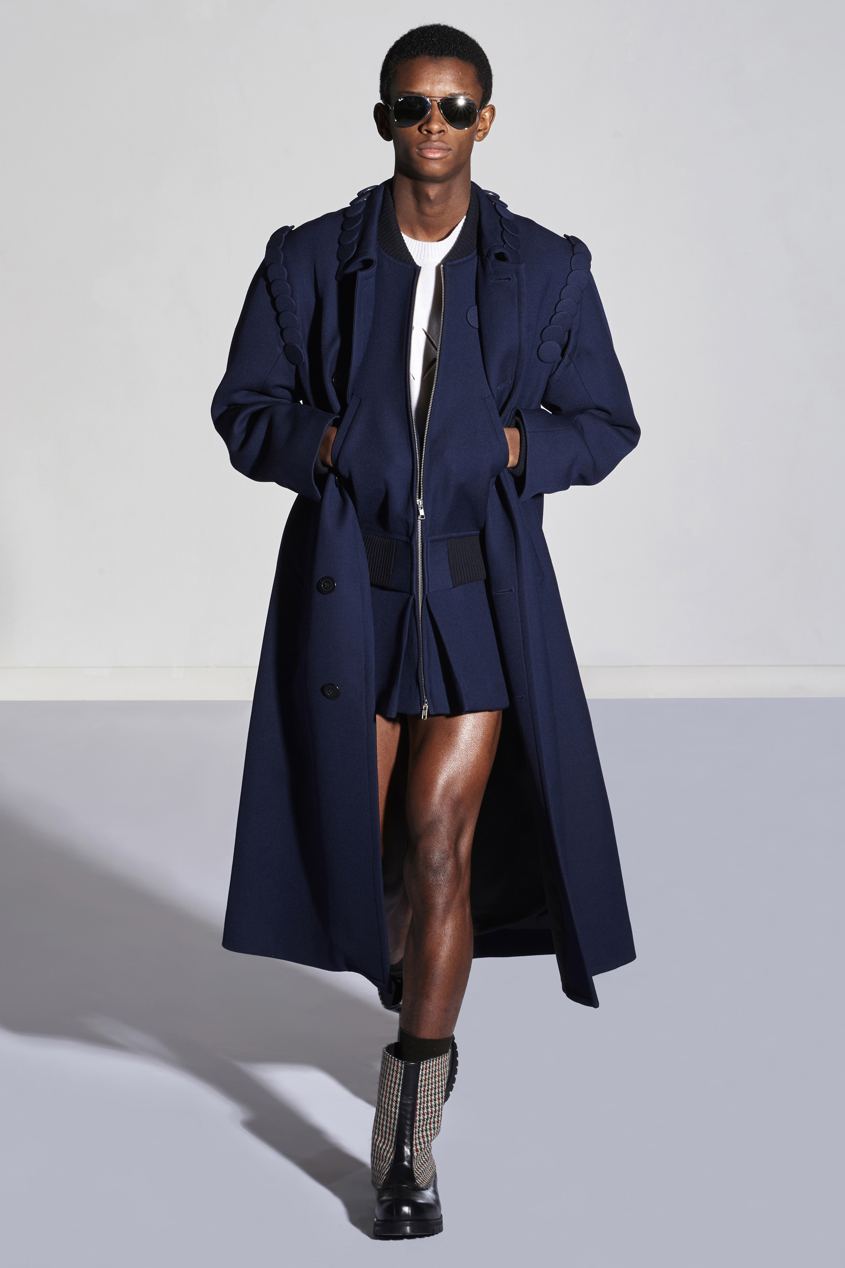 stefan cooke 20aw studded wool overcoat | aulasweb.com.br