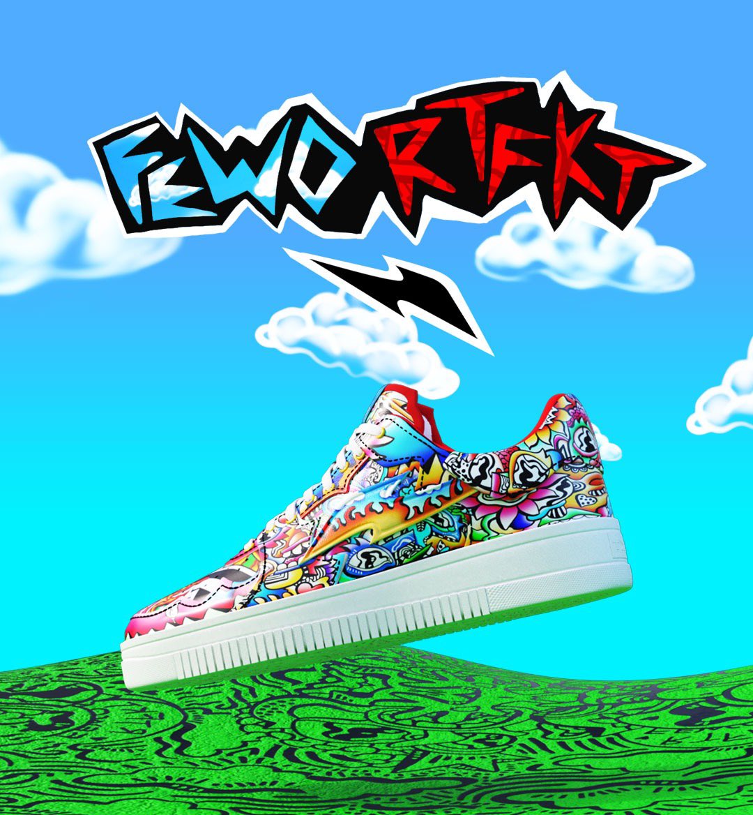 sneaker in un'ambientazione virtuale
