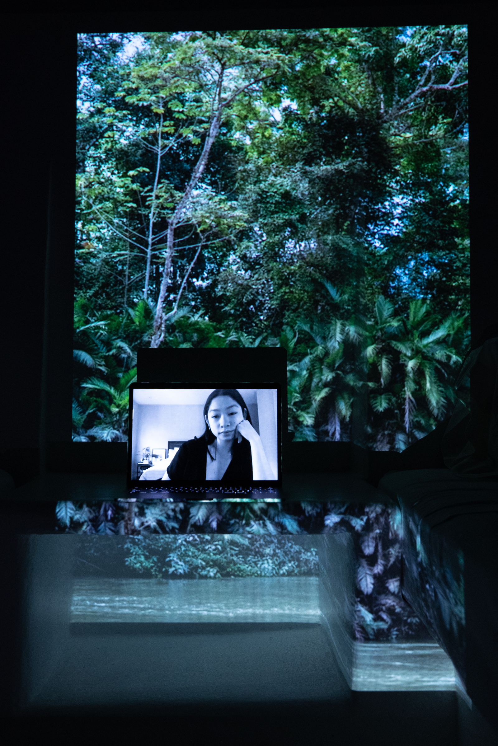 Tara Santos, Extinction Rebellion Philippines National Coordinator. Projected Image: Inundación En Chajul, Lacandon Jungle, Mexico, December 2020.