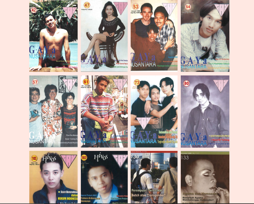 Kompilasi sampul majalah GAYa Nusantara. Foto oleh GAYa Nusantara