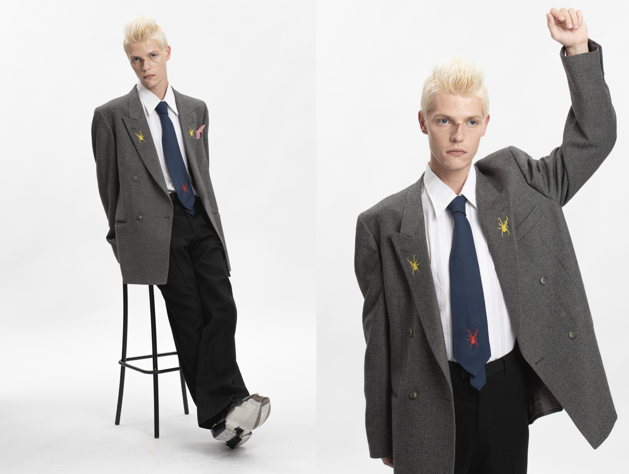 Intervista Rebel Label a 3DC Retrospective - ragazzo che indossa abito sartoriale