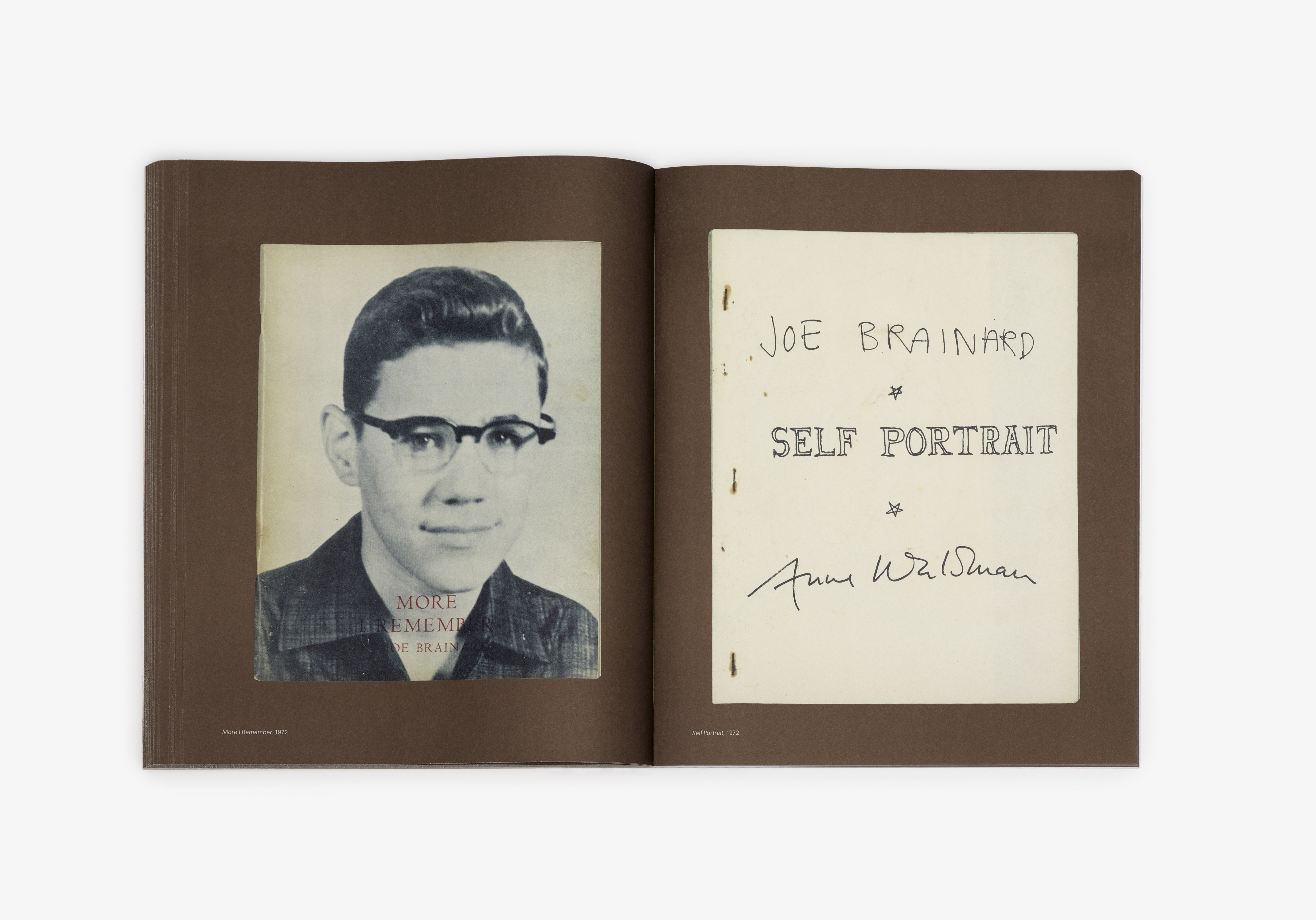 foto di joe brainard da giovane nel libro di loewe A Joe Brainard Show in a Book