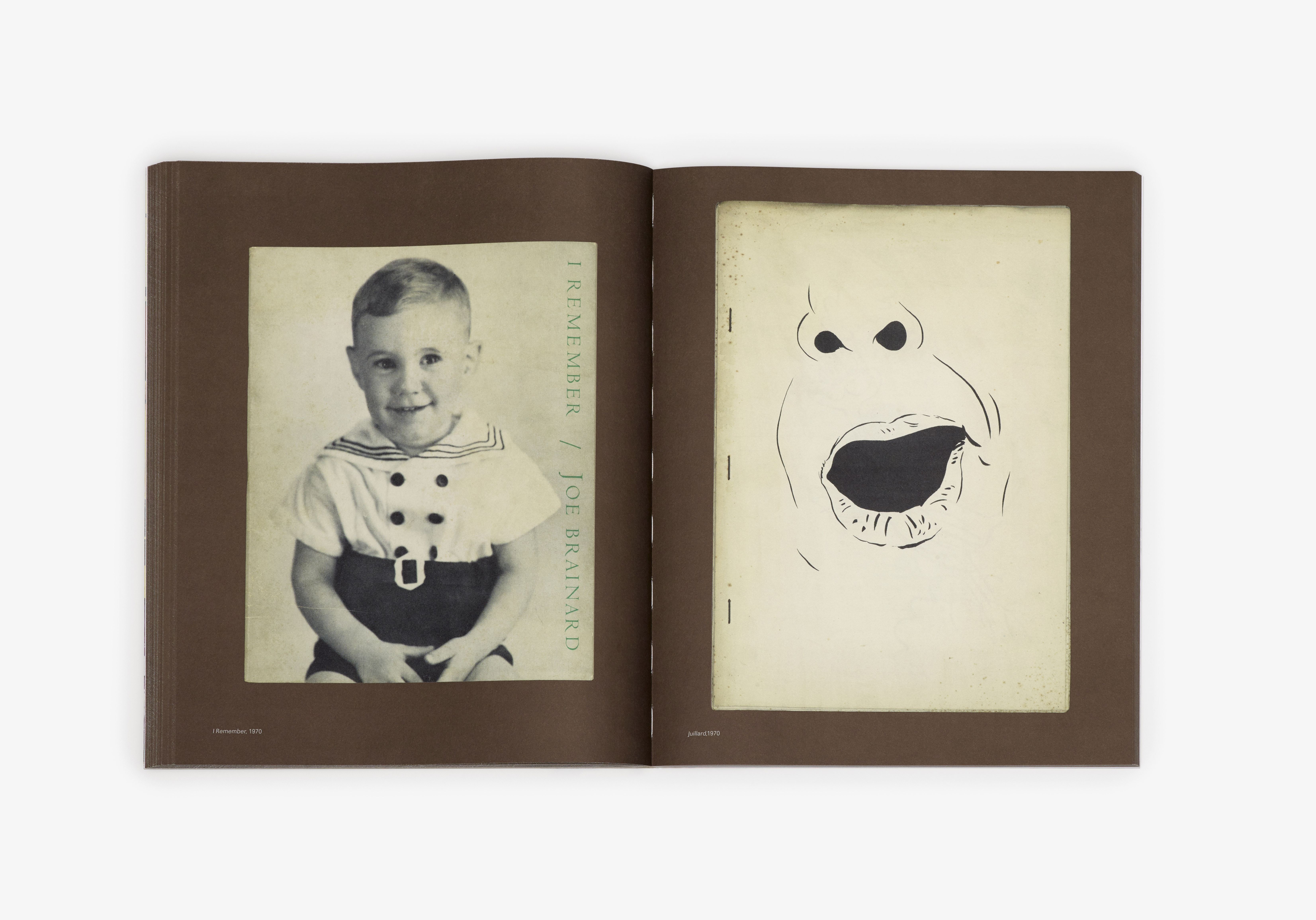 foto di joe brainard da piccolo nel libro di loewe A Joe Brainard Show in a Book