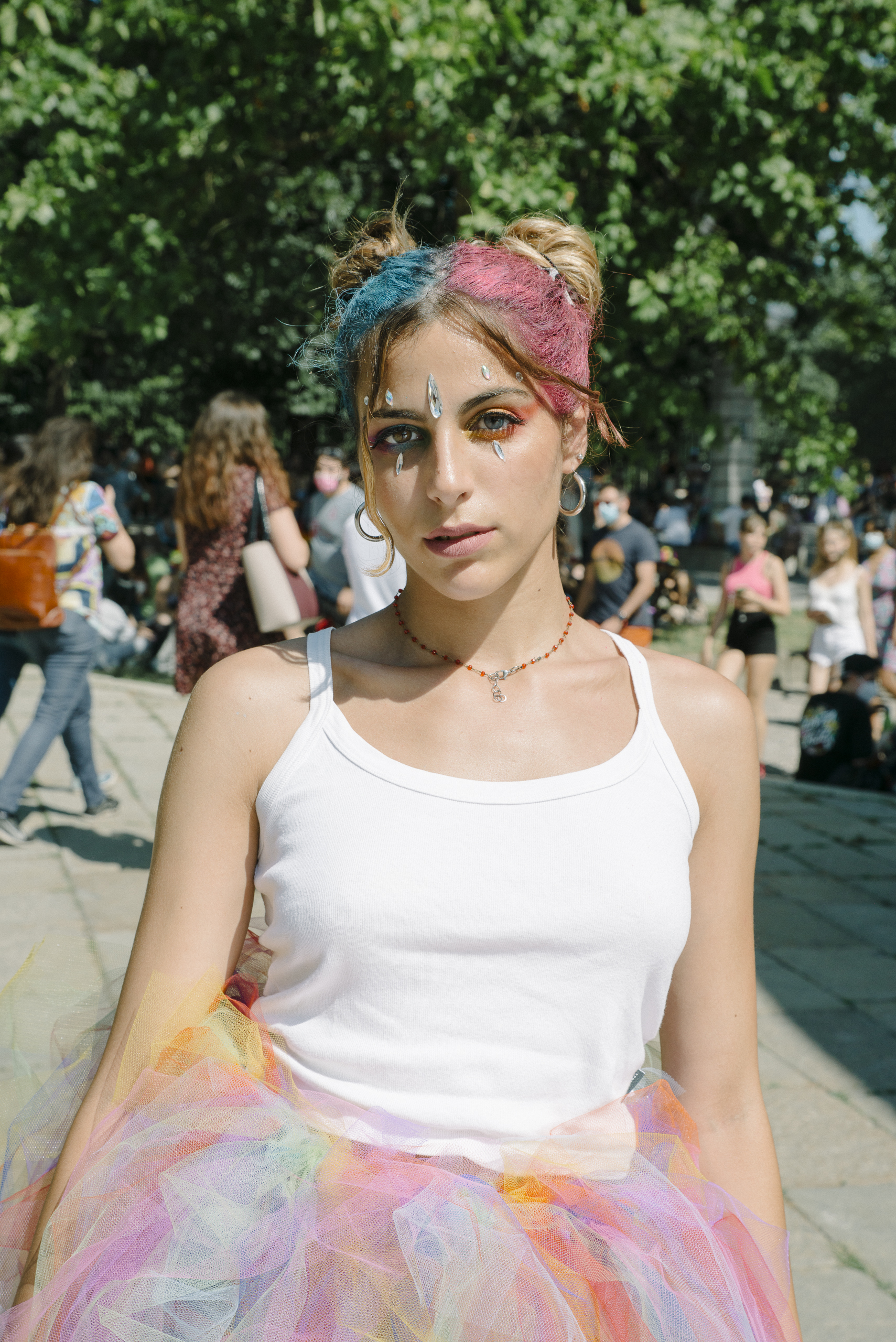 ragazza trucco colorato pride milano 2021 Foto di Clotilde Petrosino