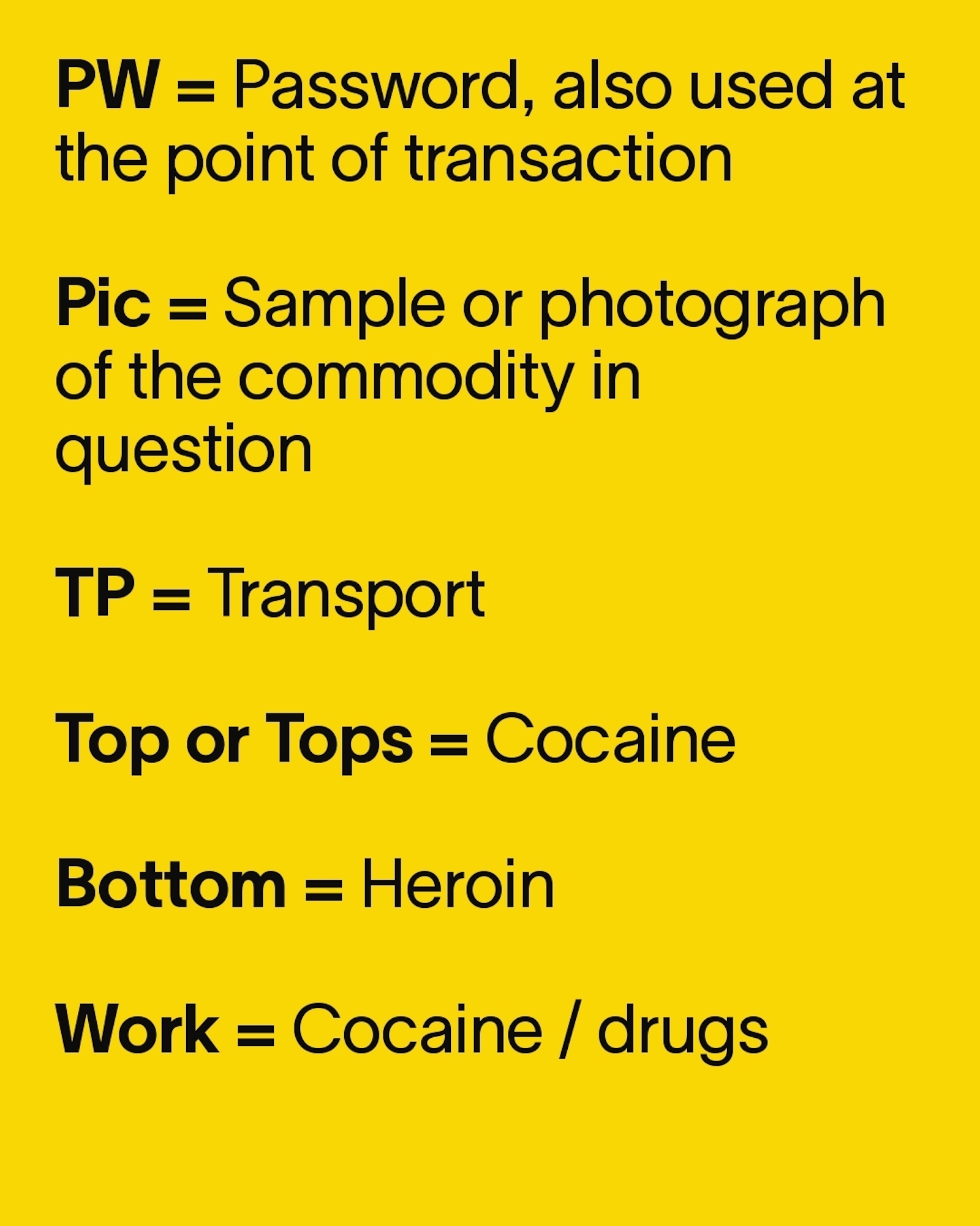 These Are The Code Words Used By Top Level Drug Traffickers