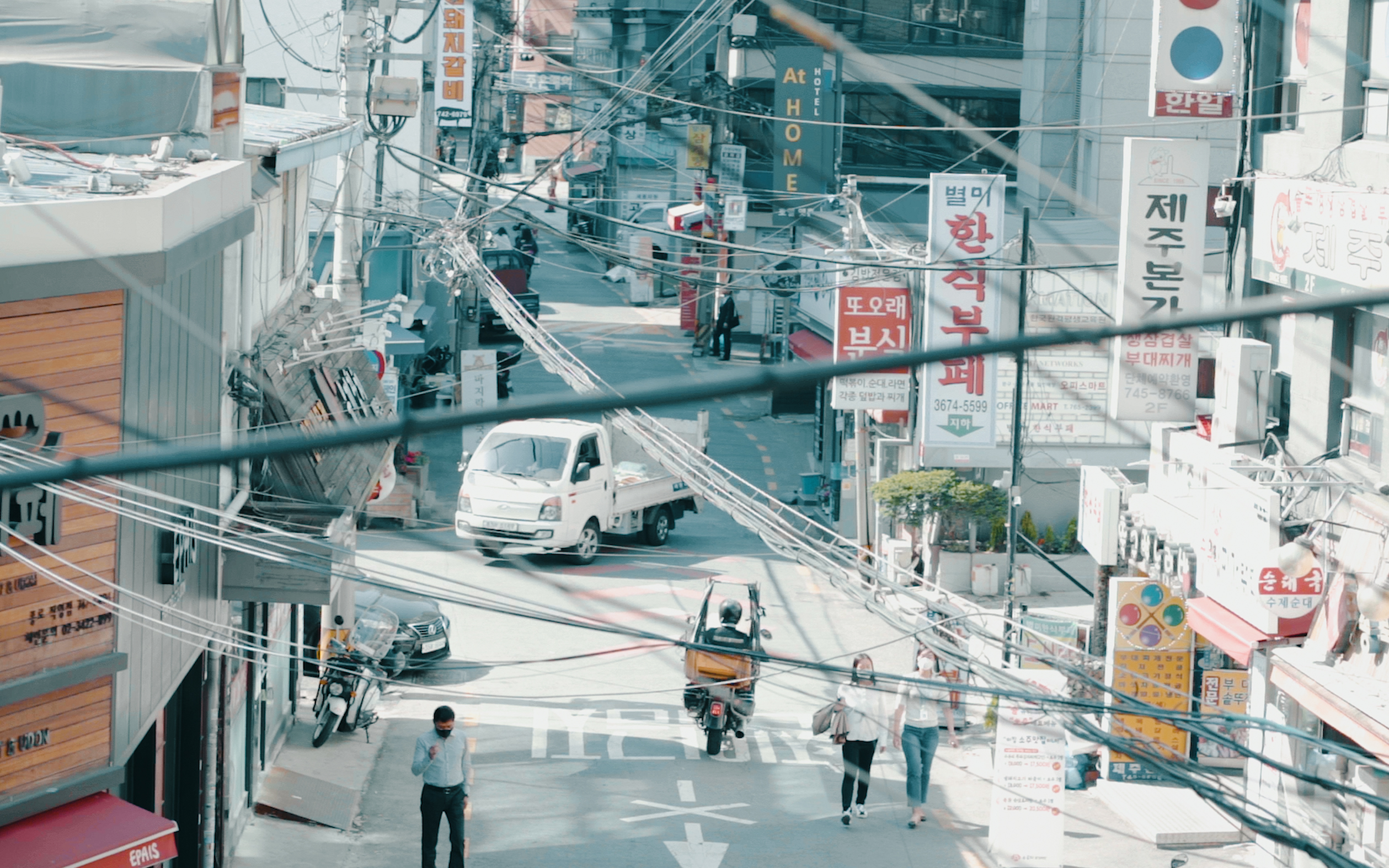 Jalanan lengang di Seoul