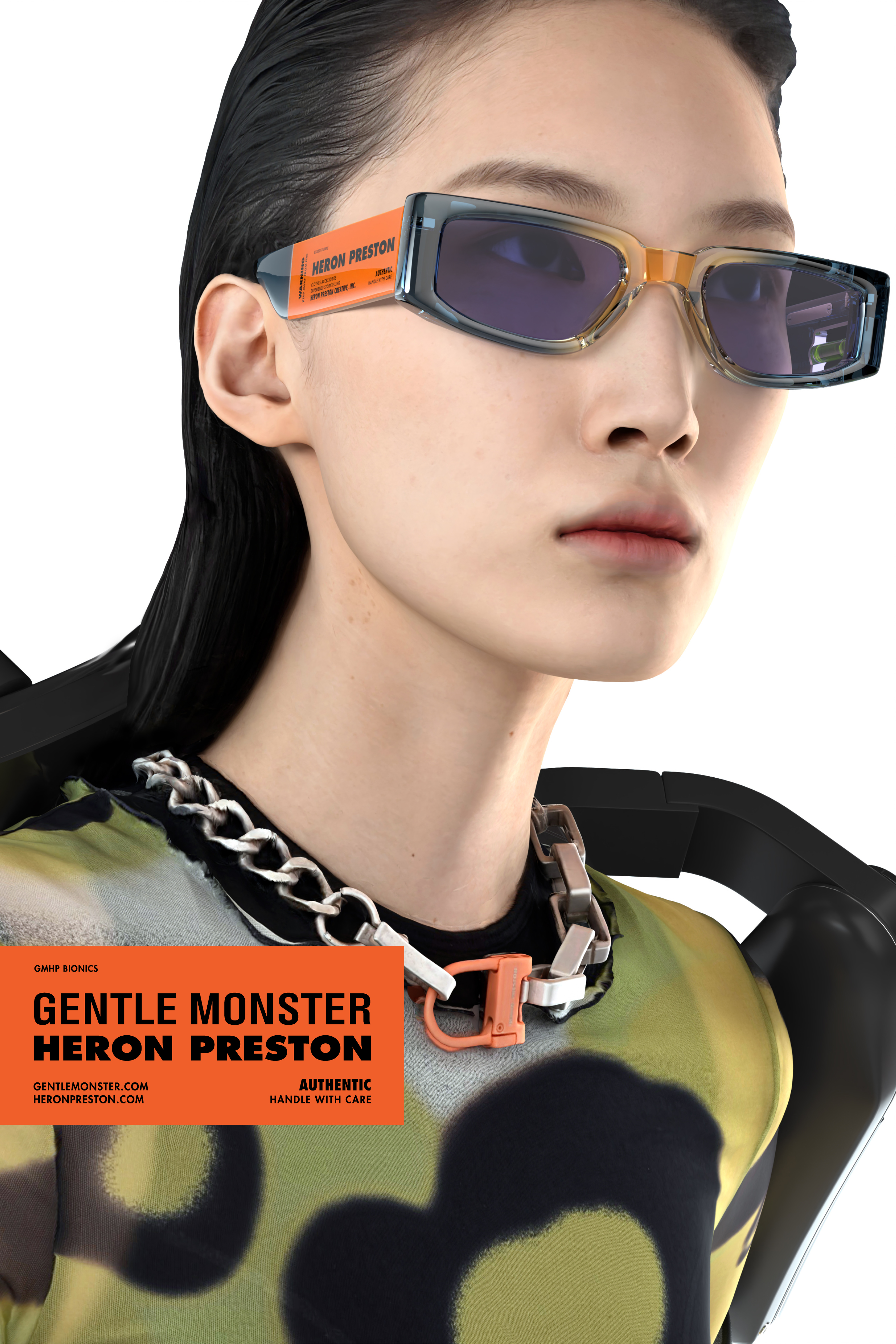 avatar con indosso occhiali da sole gentle monster x heron preston