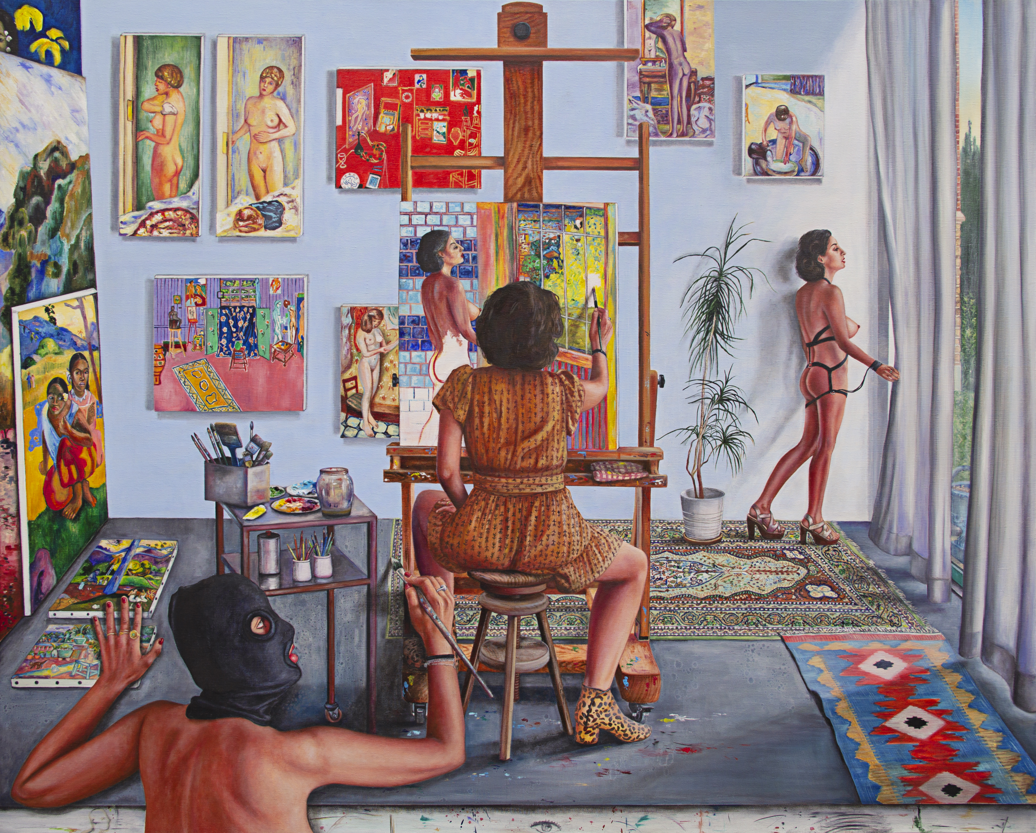 Nazanin Pouyandeh : Nu-au-Mimosa-(2020),-130-x-162-cm.jpeg