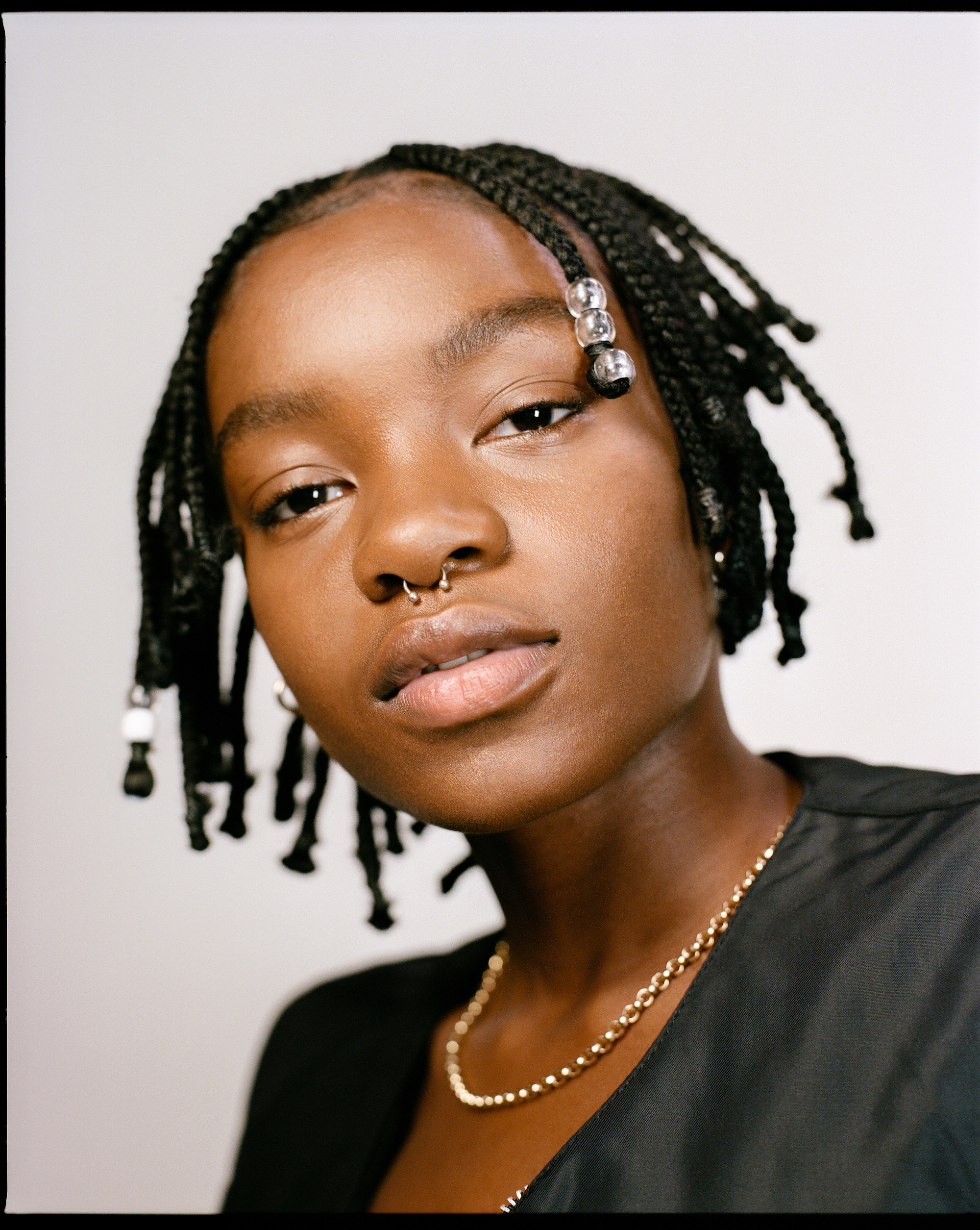 a close-up portrait of talia goddess by othello grey