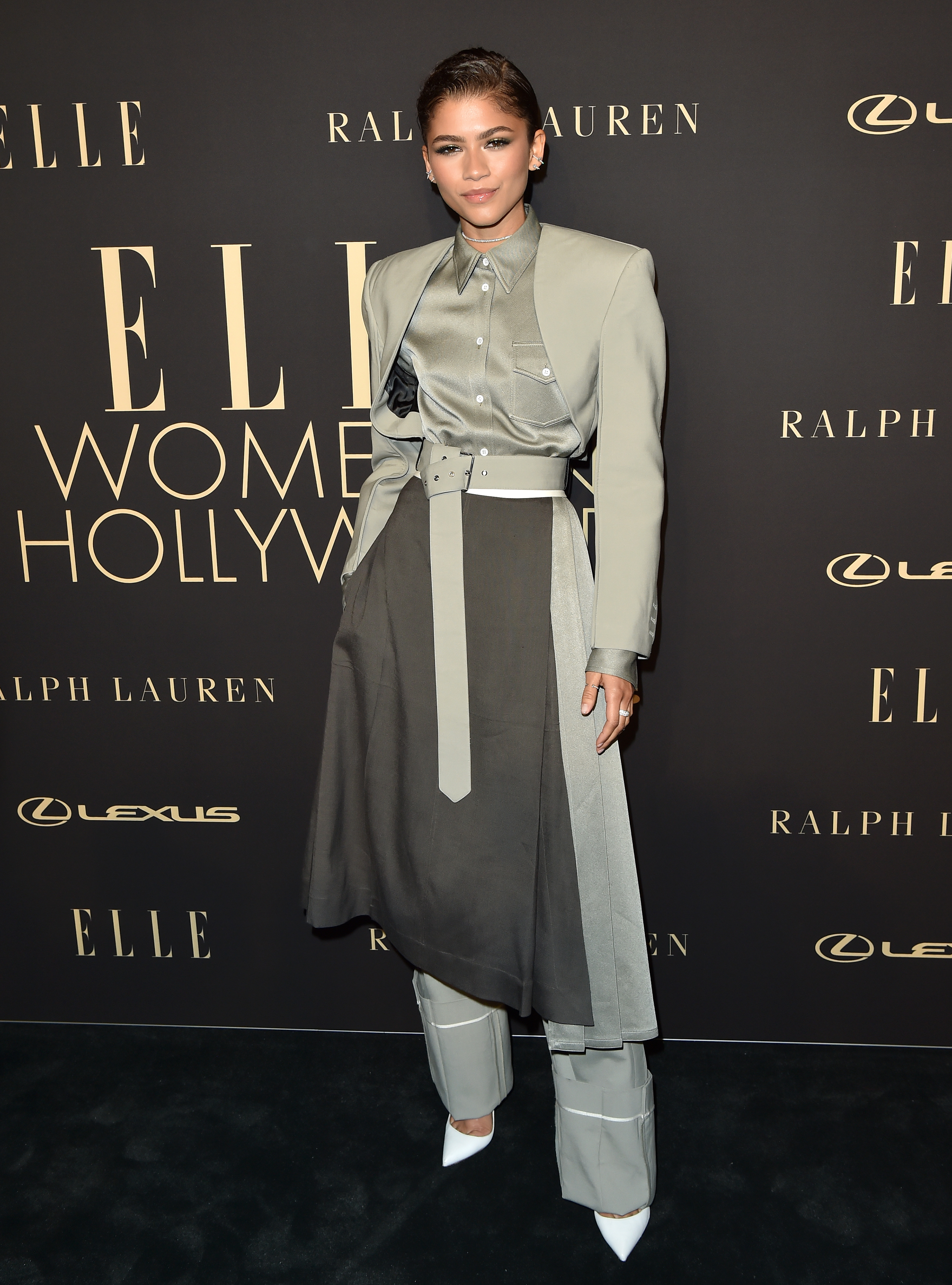 zendaya wearing peter do at the elle women in hollywood event 2019