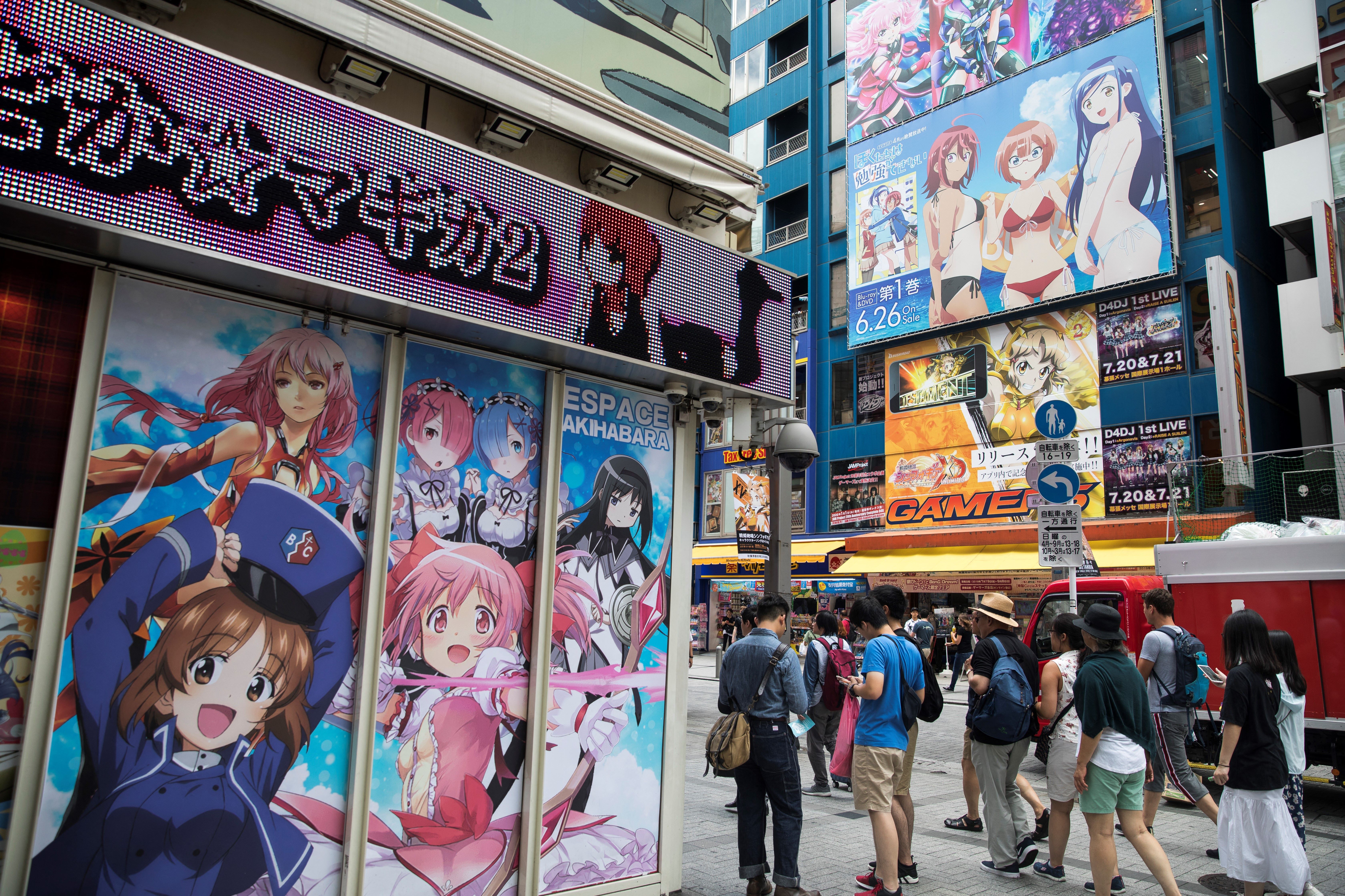Akihabara merupakan surganya para penggemar anime dan manga. Foto: Behrouz Mehri / AFP