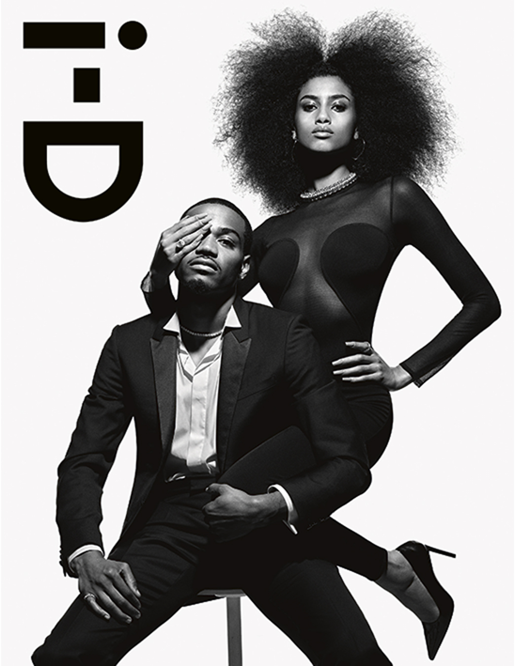 Imaan and Tyshawn Jones on the cover of I-D 366 the out of the blue issue