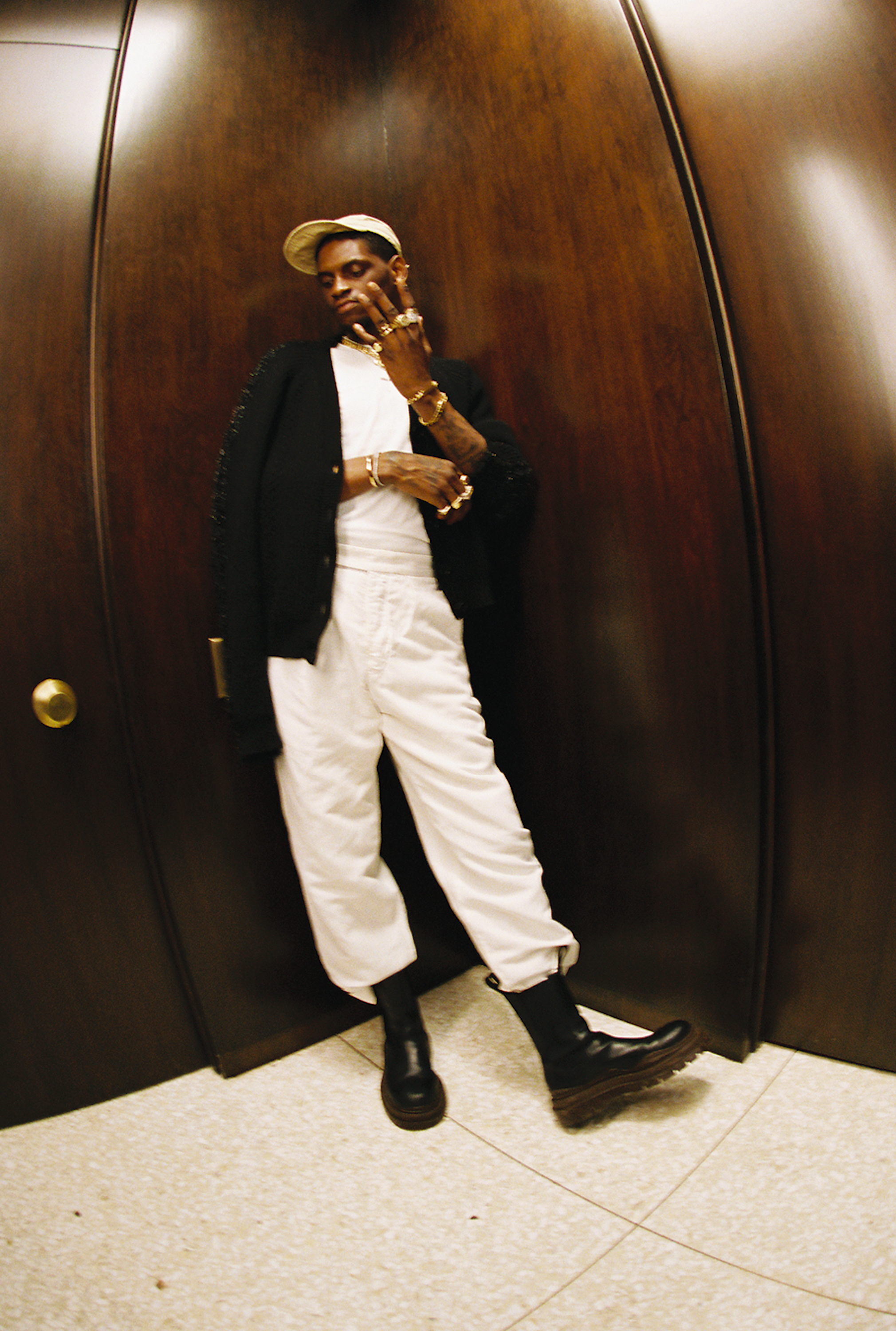 A$AP Nast in an elevator photographed by Bladimir Corniel