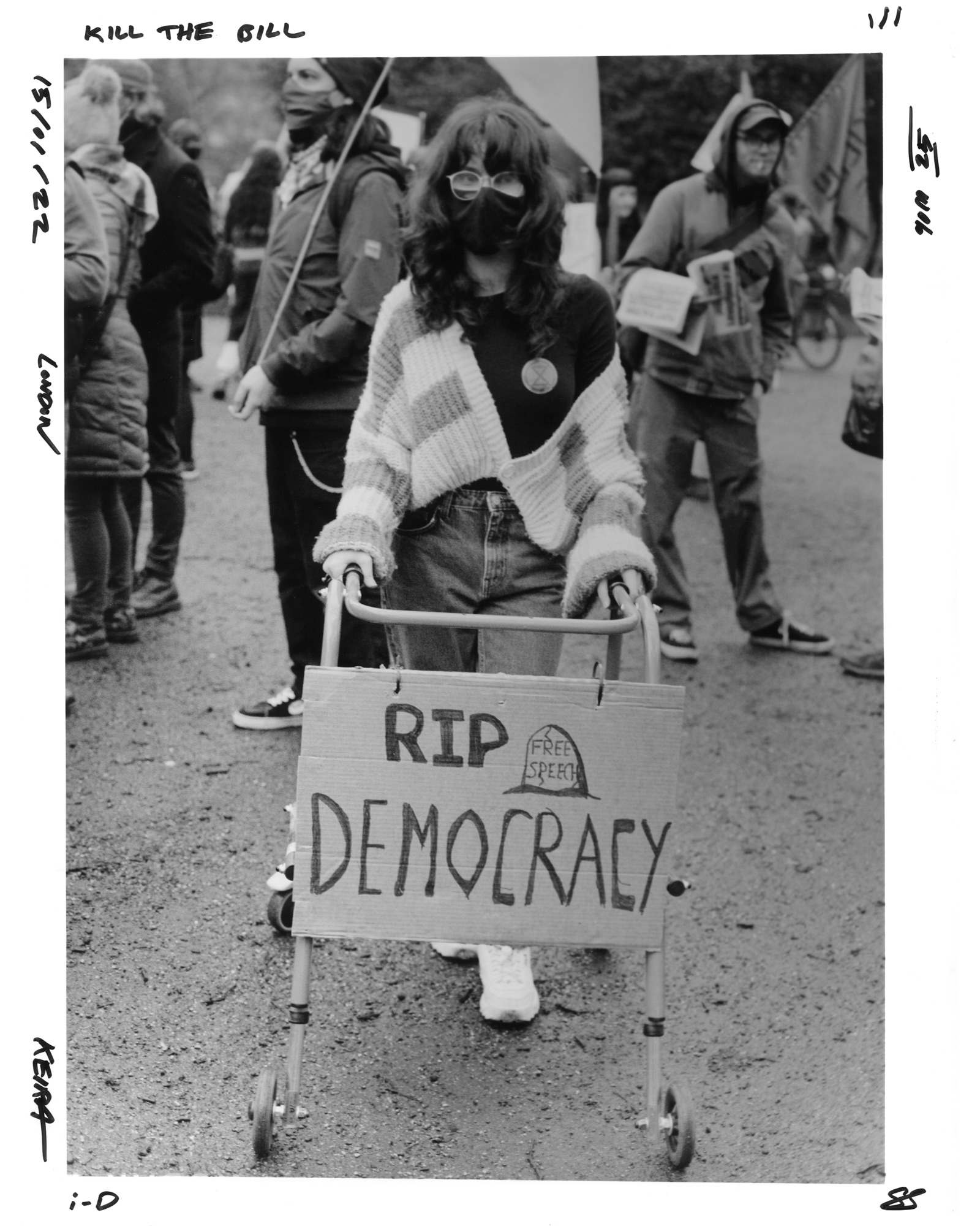 Protester with an