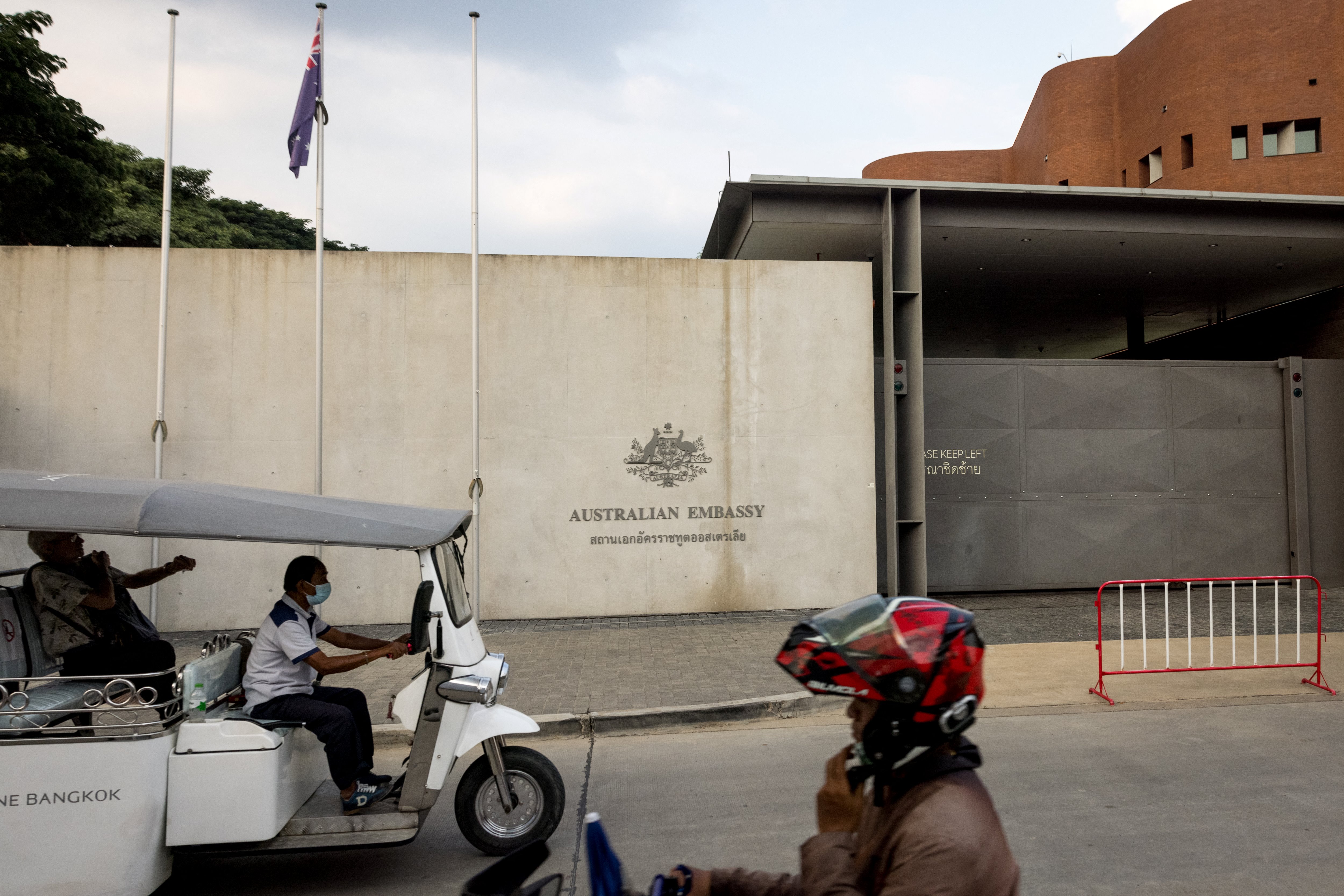 The Australian embassy building sits near other foreign diplomatic missions like the Japanese embassy. Photo: Jack TAYLOR / AFP