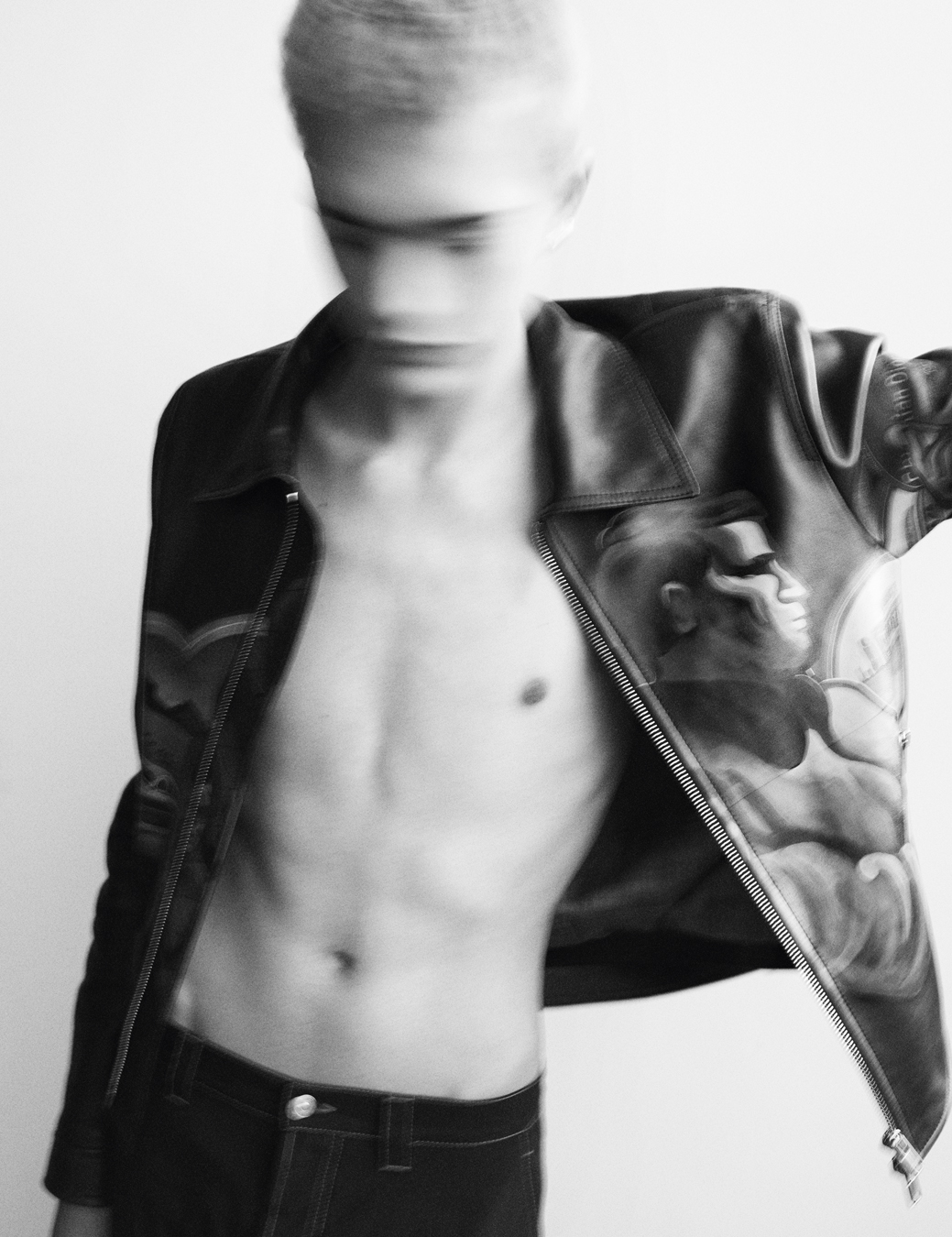 Model wearing Dior Men AW22 in i-D 367 the Out of Body issue