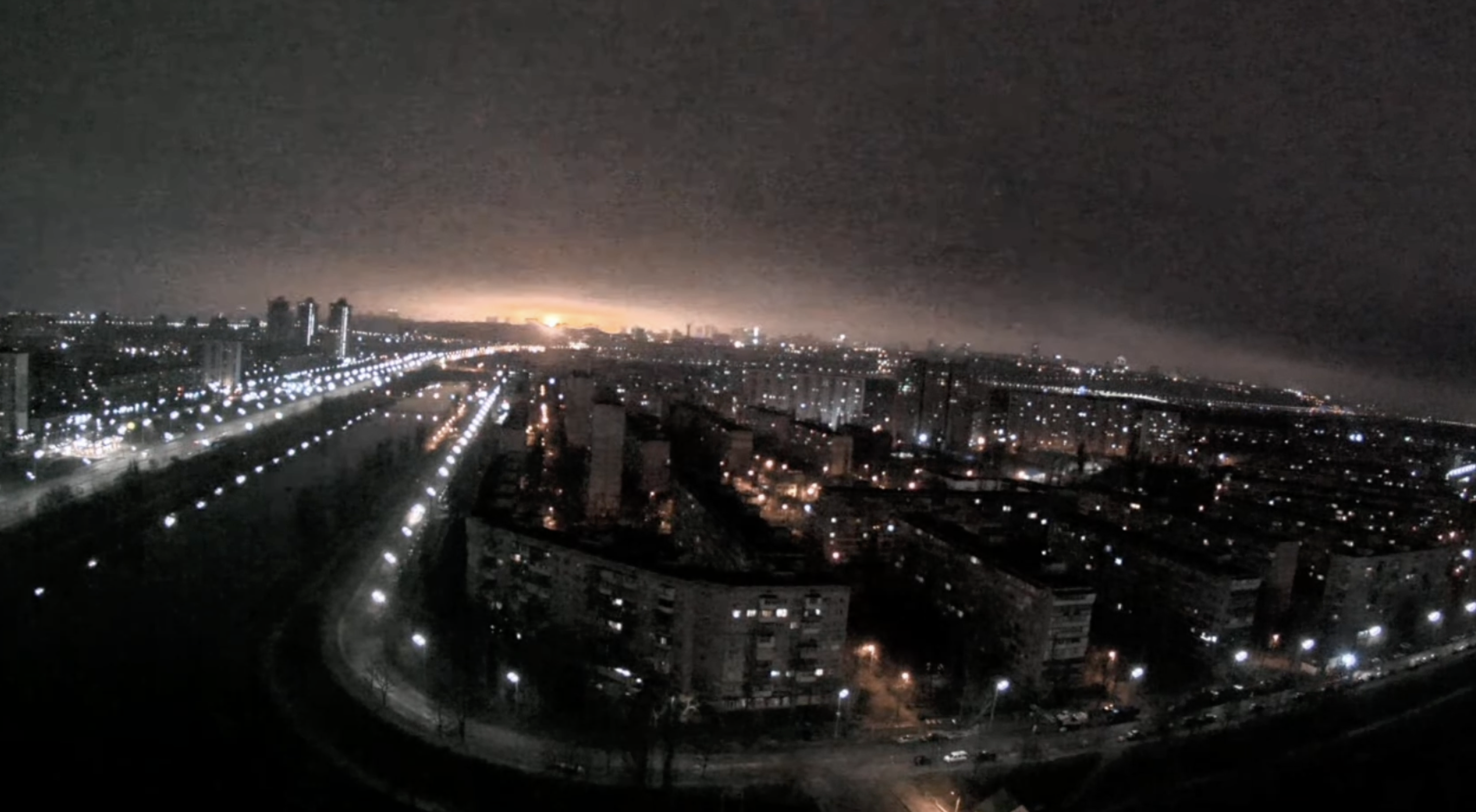 Russian missiles hit Ukraine’s capital and other cities across the country on Thursday. Photo: EarthCam via YouTube