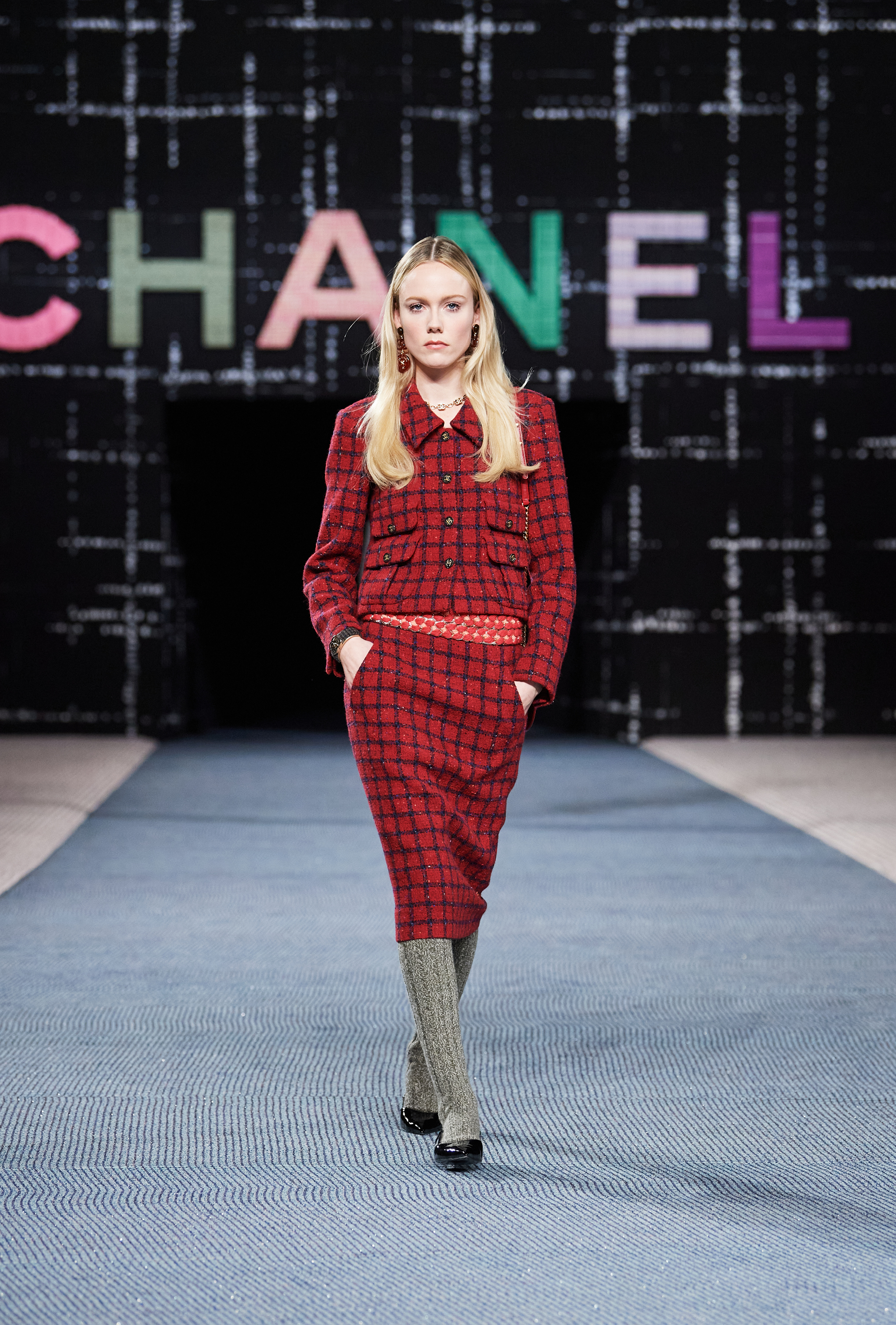 Plaid Tweed Suit Inspired by Chanel, fashion