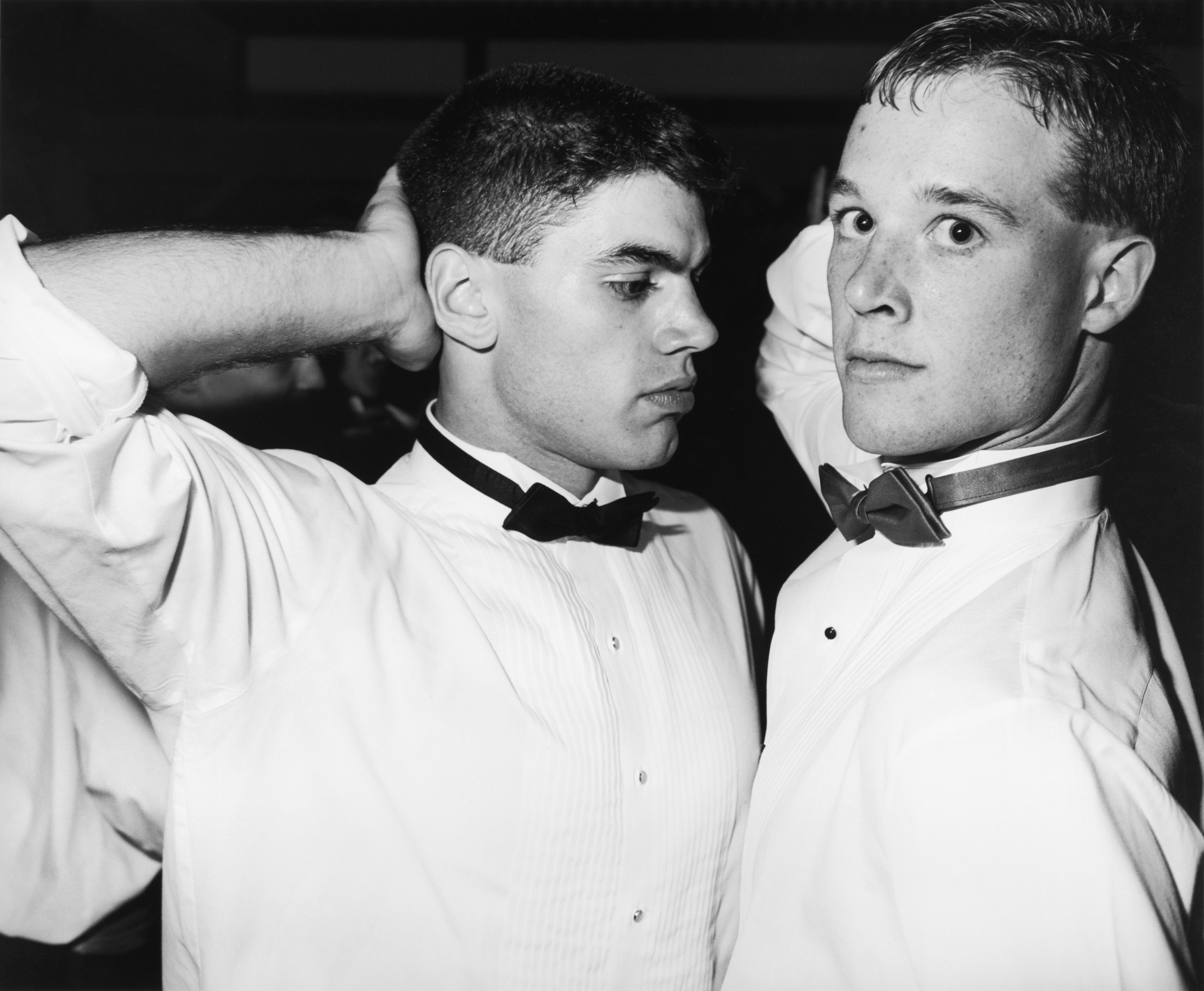 two teenage boys in bow ties at their high school prom by ken graves and eva lipman